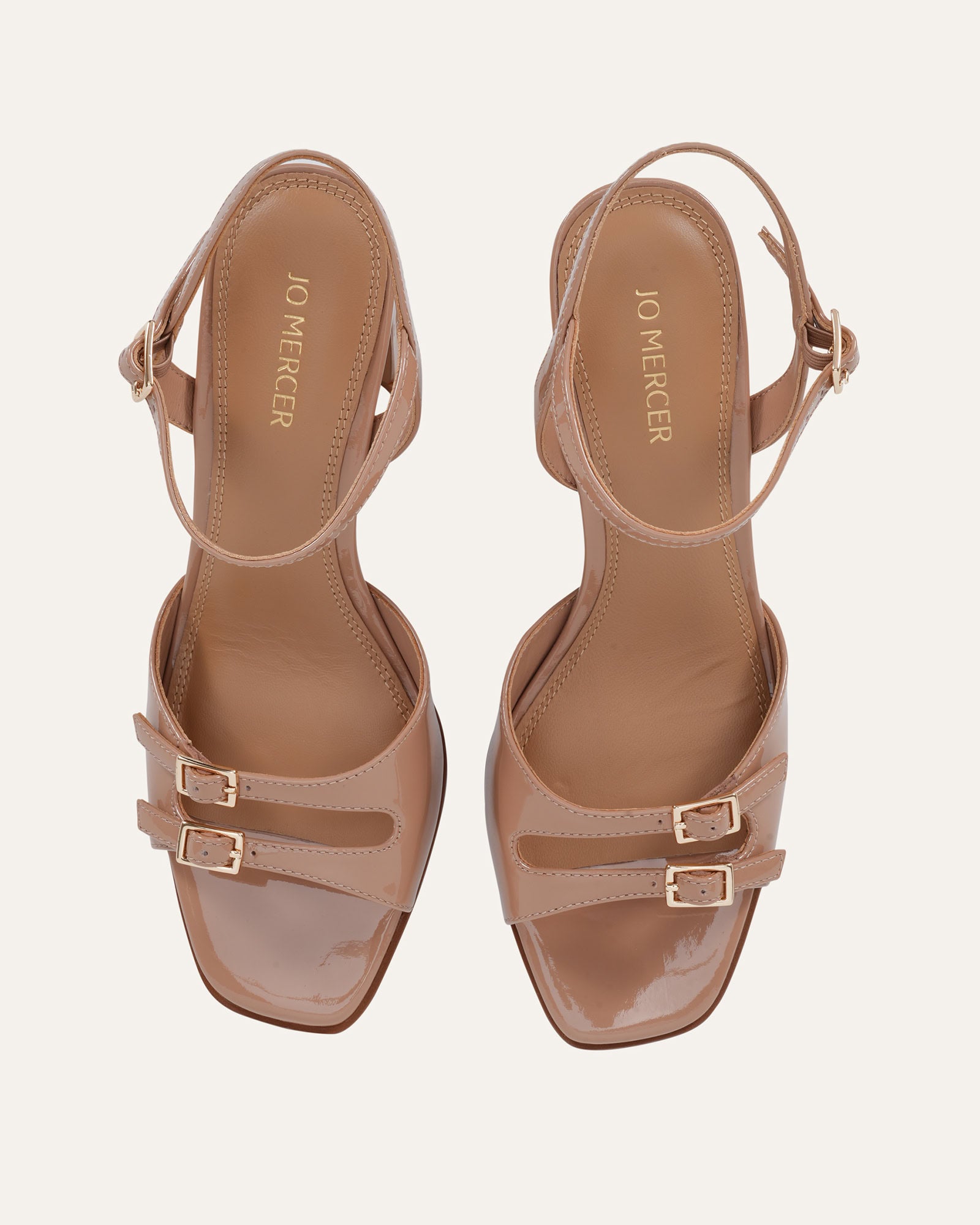 CLEMENTINE MID SANDALS ALMOND PATENT image
