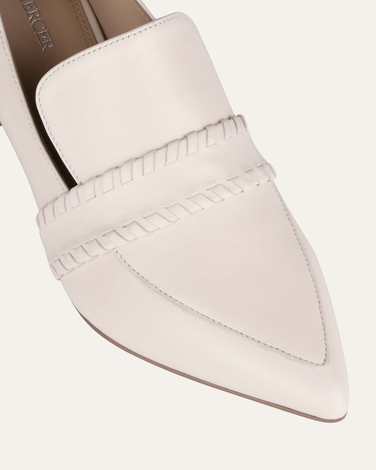 CLEO LOW HEELS OFF WHITE LEATHER