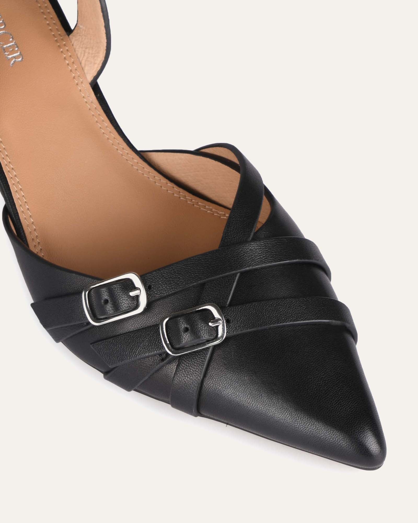 COBY LOW HEELS BLACK LEATHER image