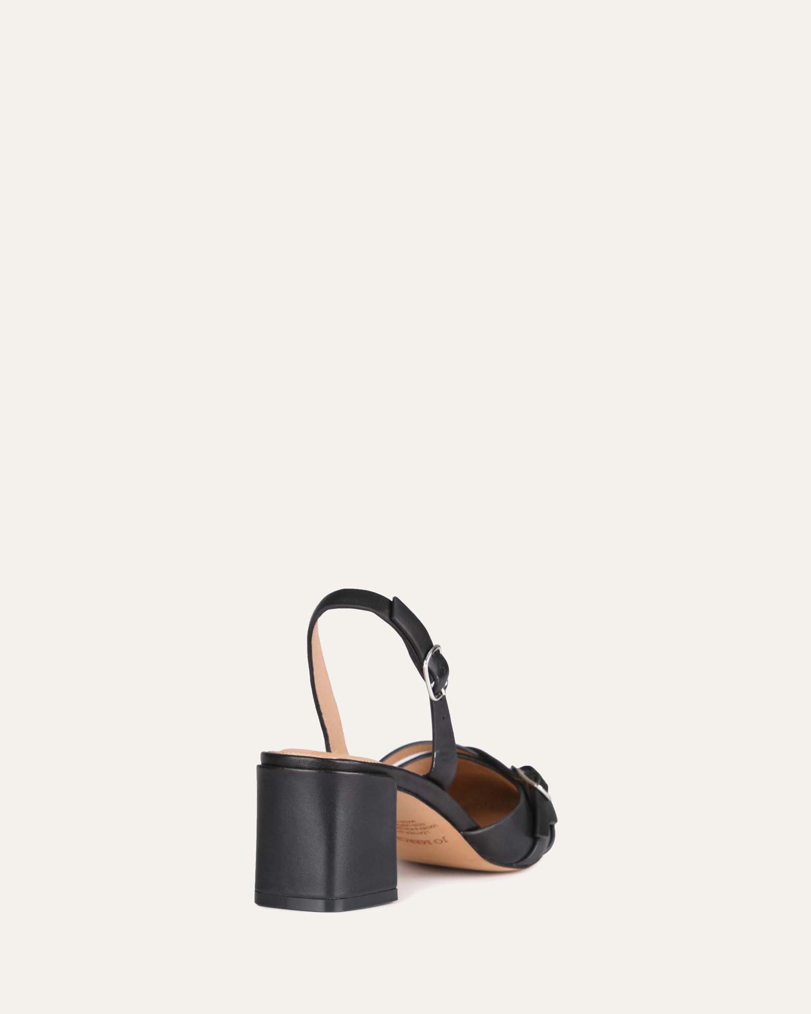 COBY LOW HEELS BLACK LEATHER image