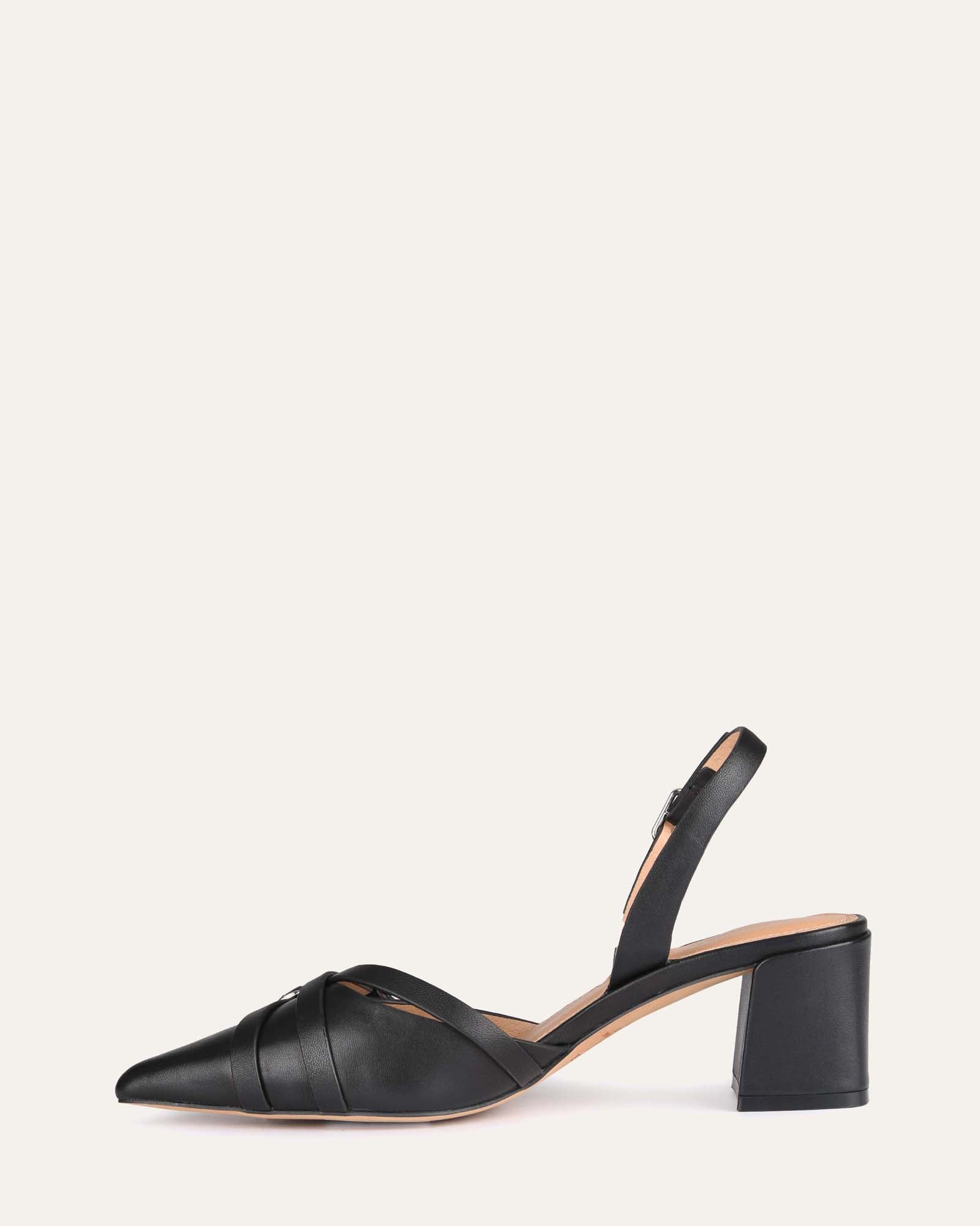 COBY LOW HEELS BLACK LEATHER image