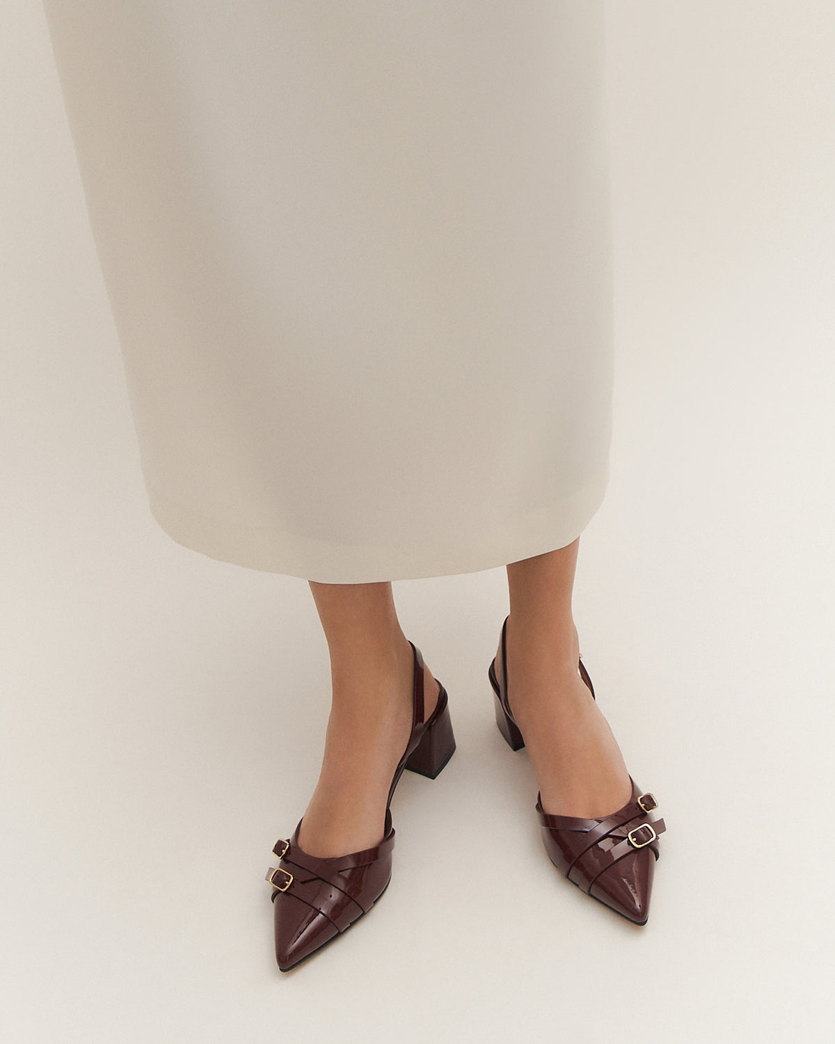 COBY LOW HEELS MULBERRY PATENT