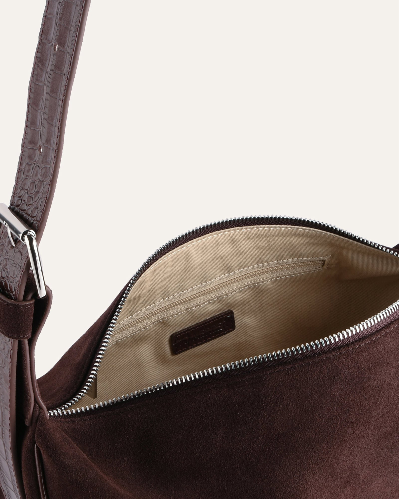 COLBIE CROSSBODY BAG CHOCOLATE SUEDE image