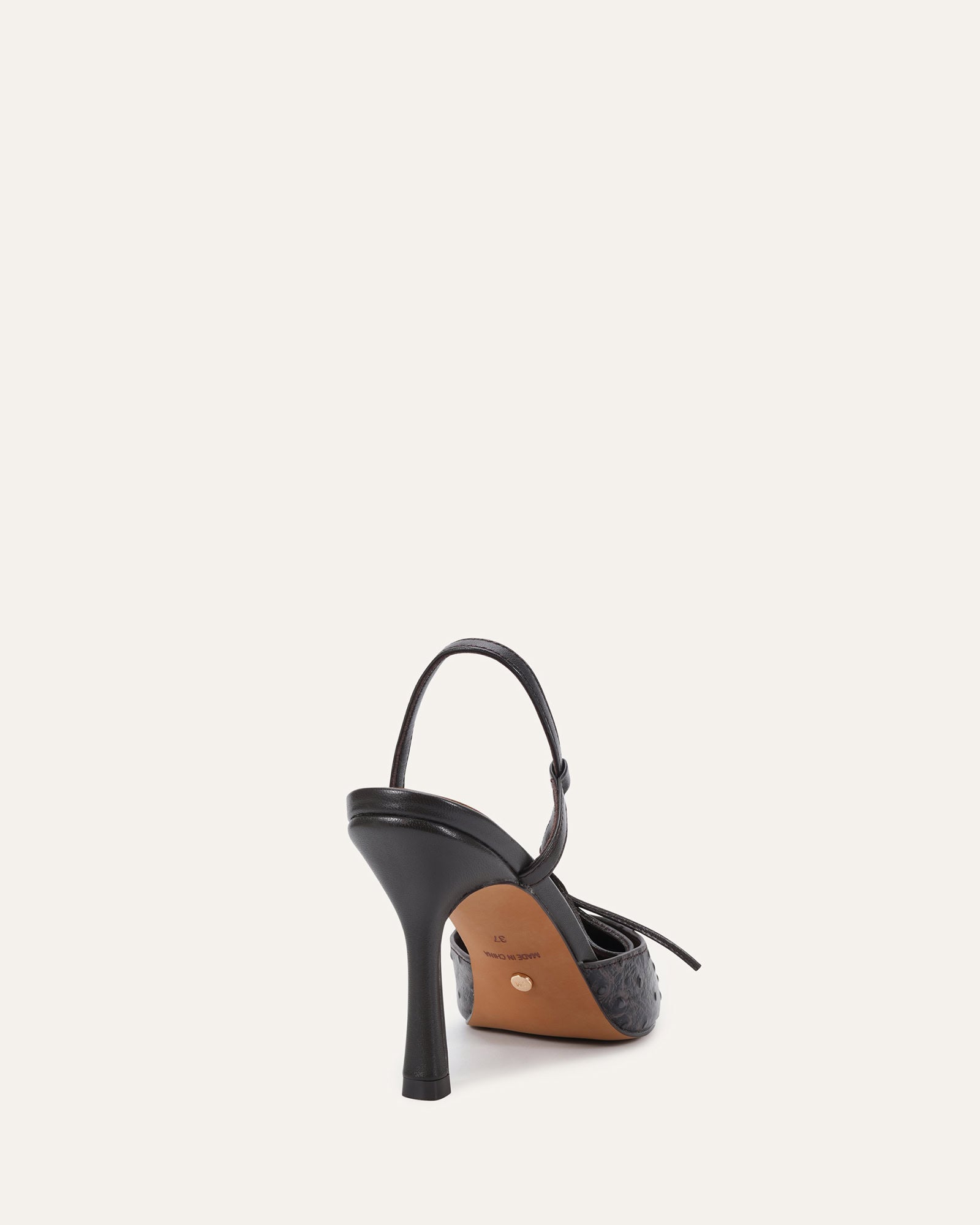 COLTON HIGH HEELS CHOCOLATE OSTRICH PRINT image