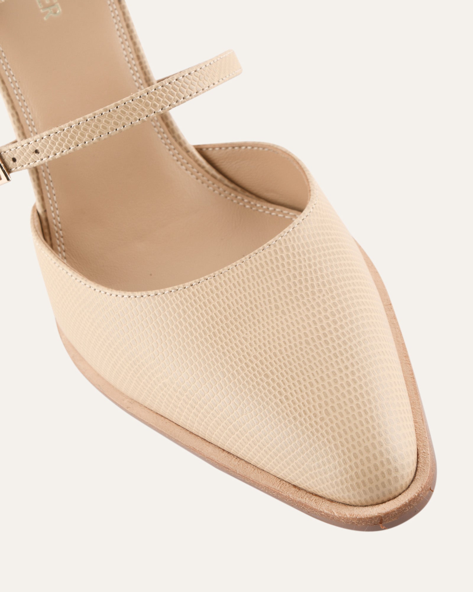 COMET HIGH HEELS BEIGE LIZARD PRINT image