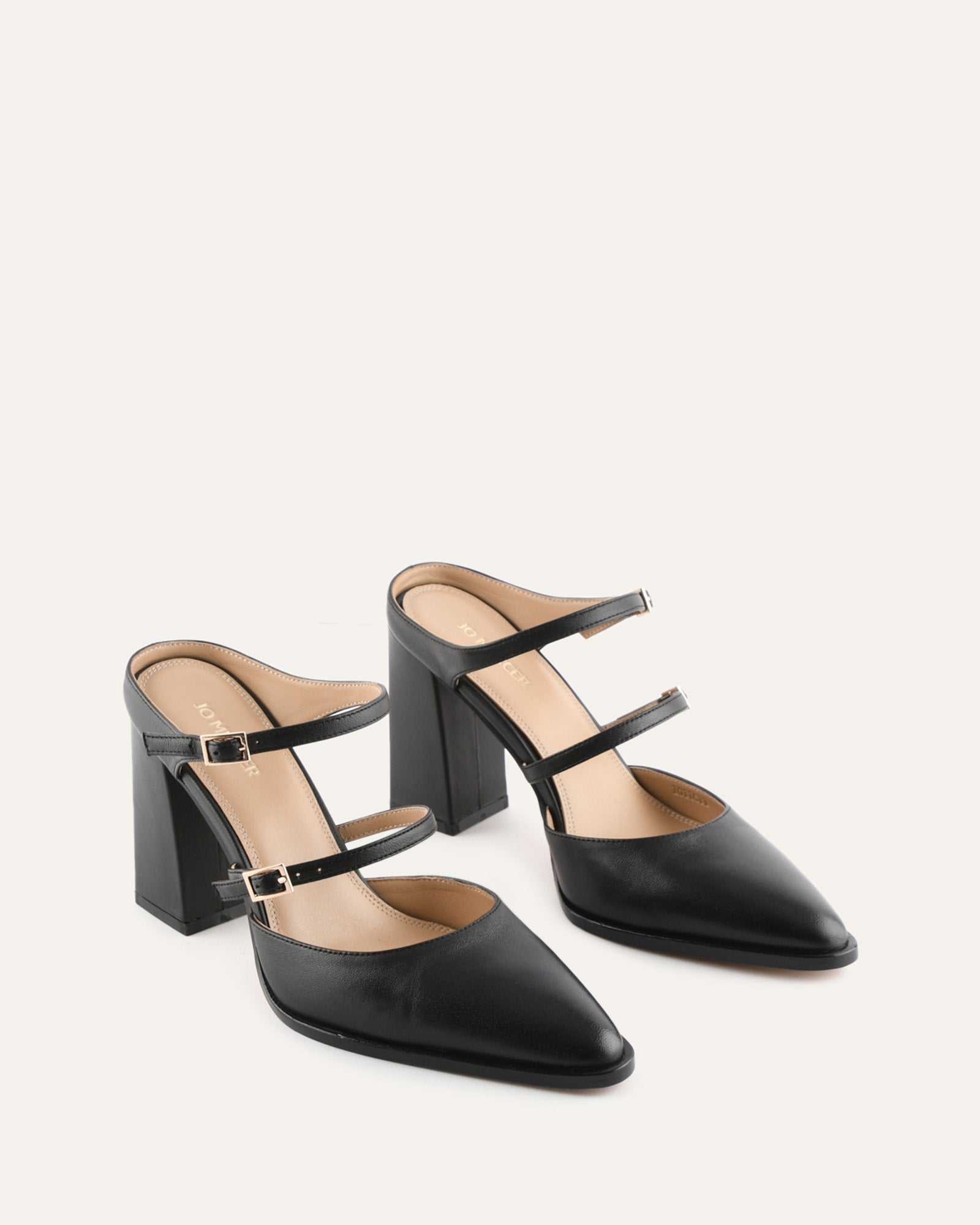 COMET HIGH HEELS BLACK LEATHER image