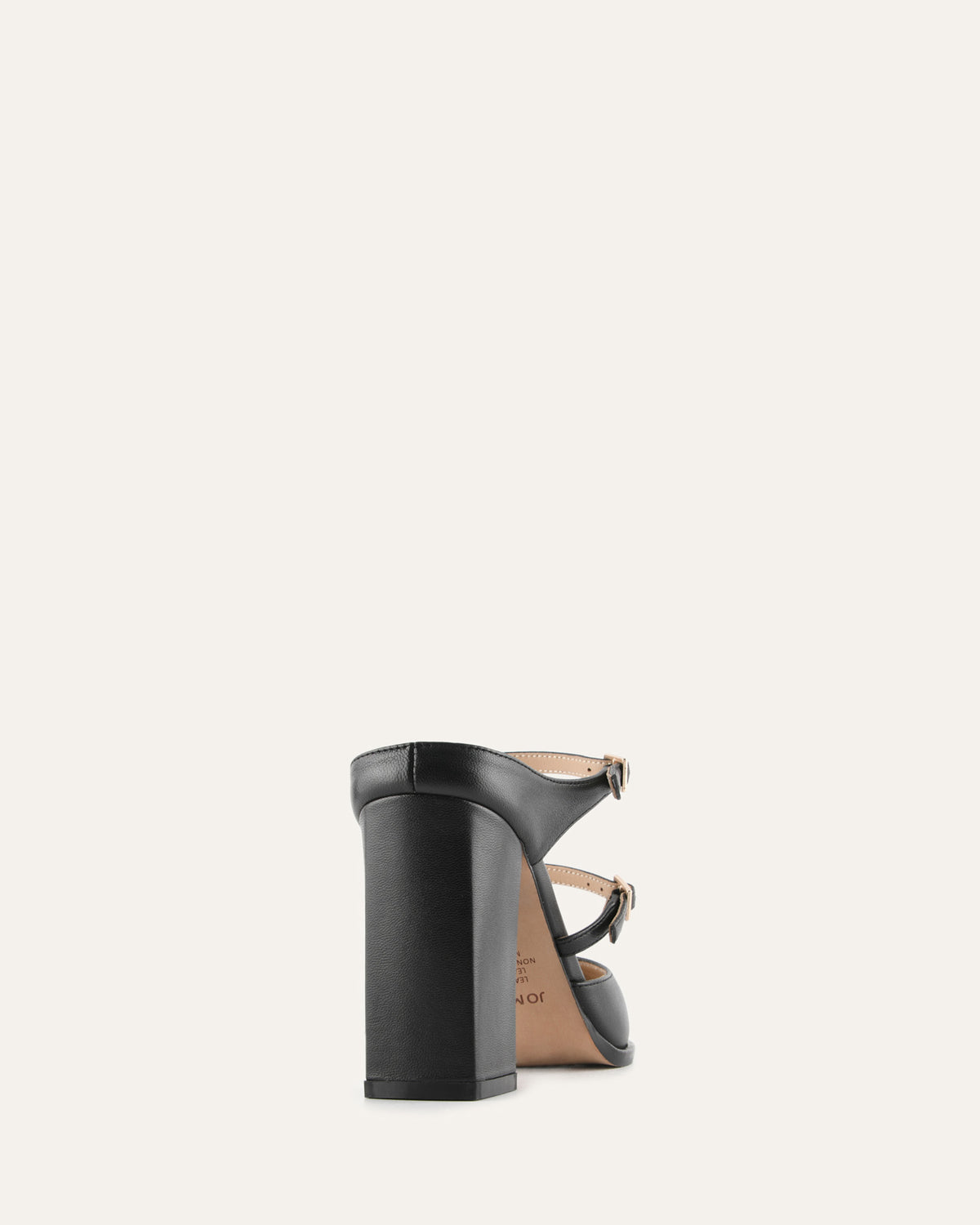 COMET HIGH HEELS BLACK LEATHER