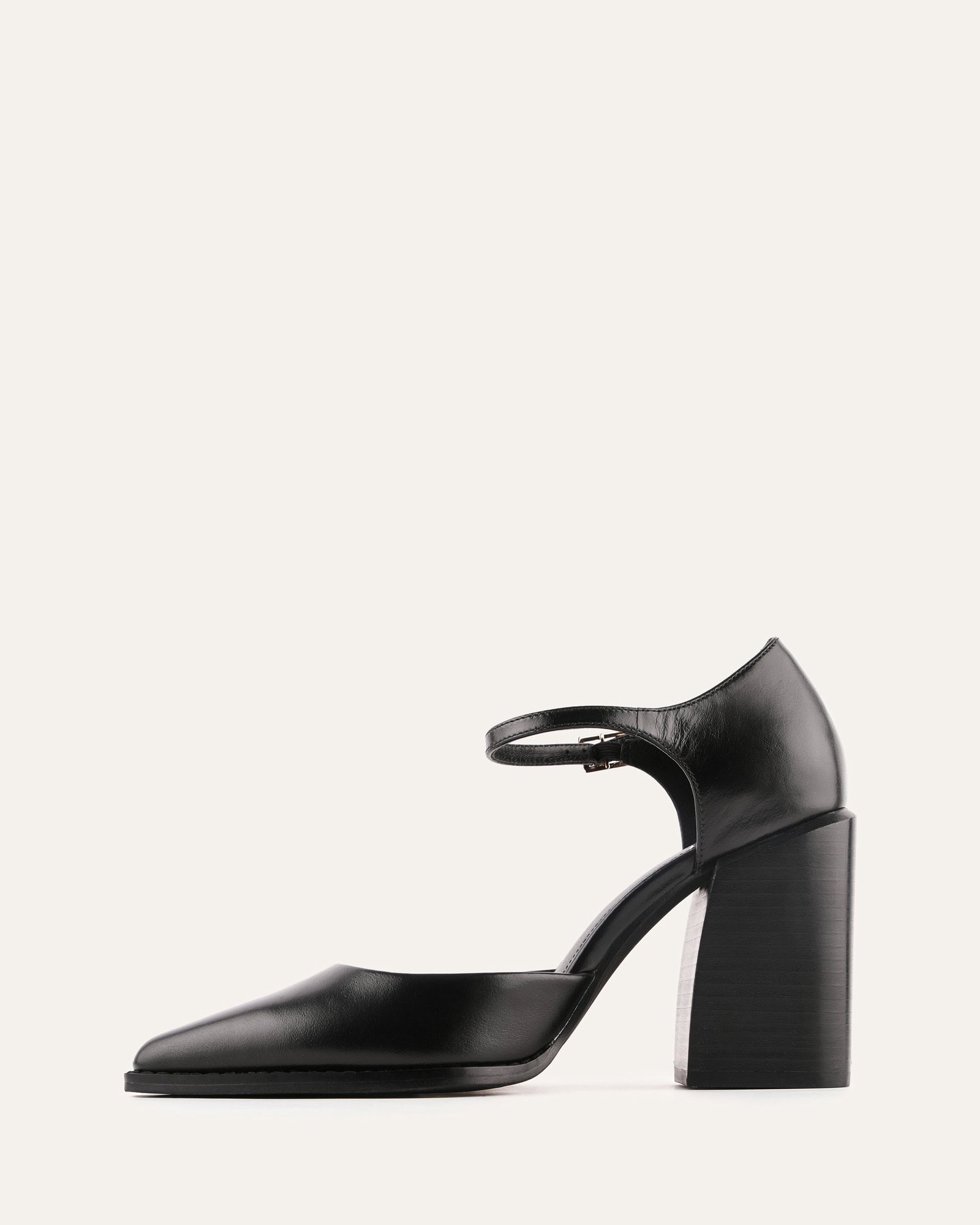 COOPER HIGH HEELS BLACK LEATHER - Jo Mercer