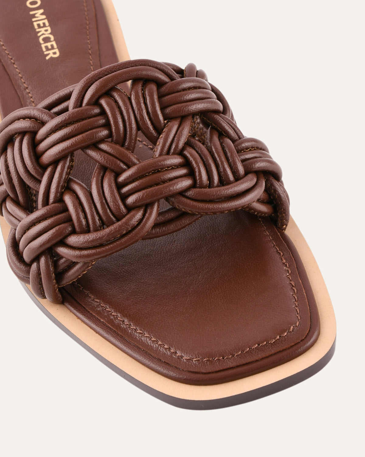 CORTA FLAT SANDALS PECAN LEATHER