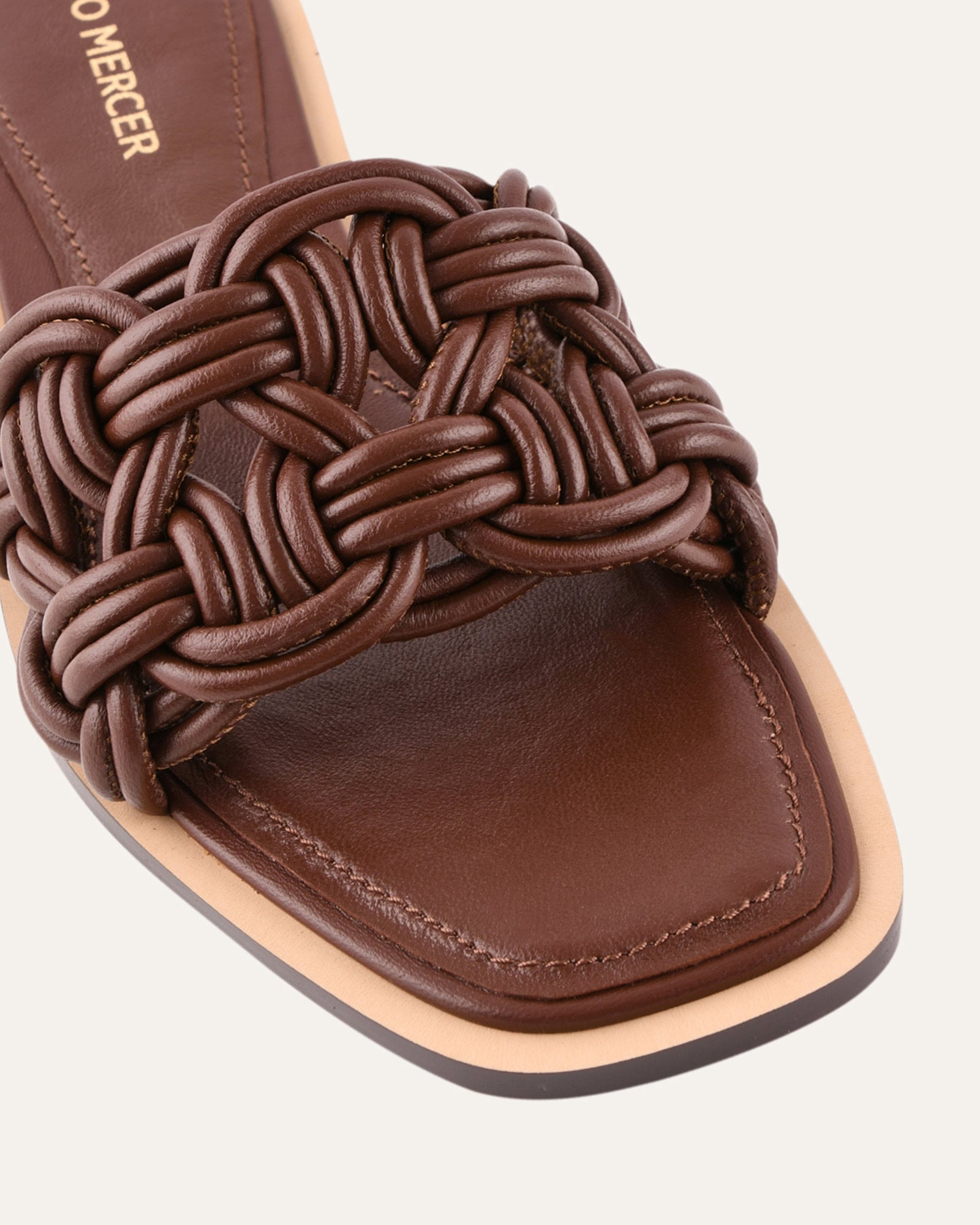 CORTA FLAT SANDALS PECAN LEATHER image