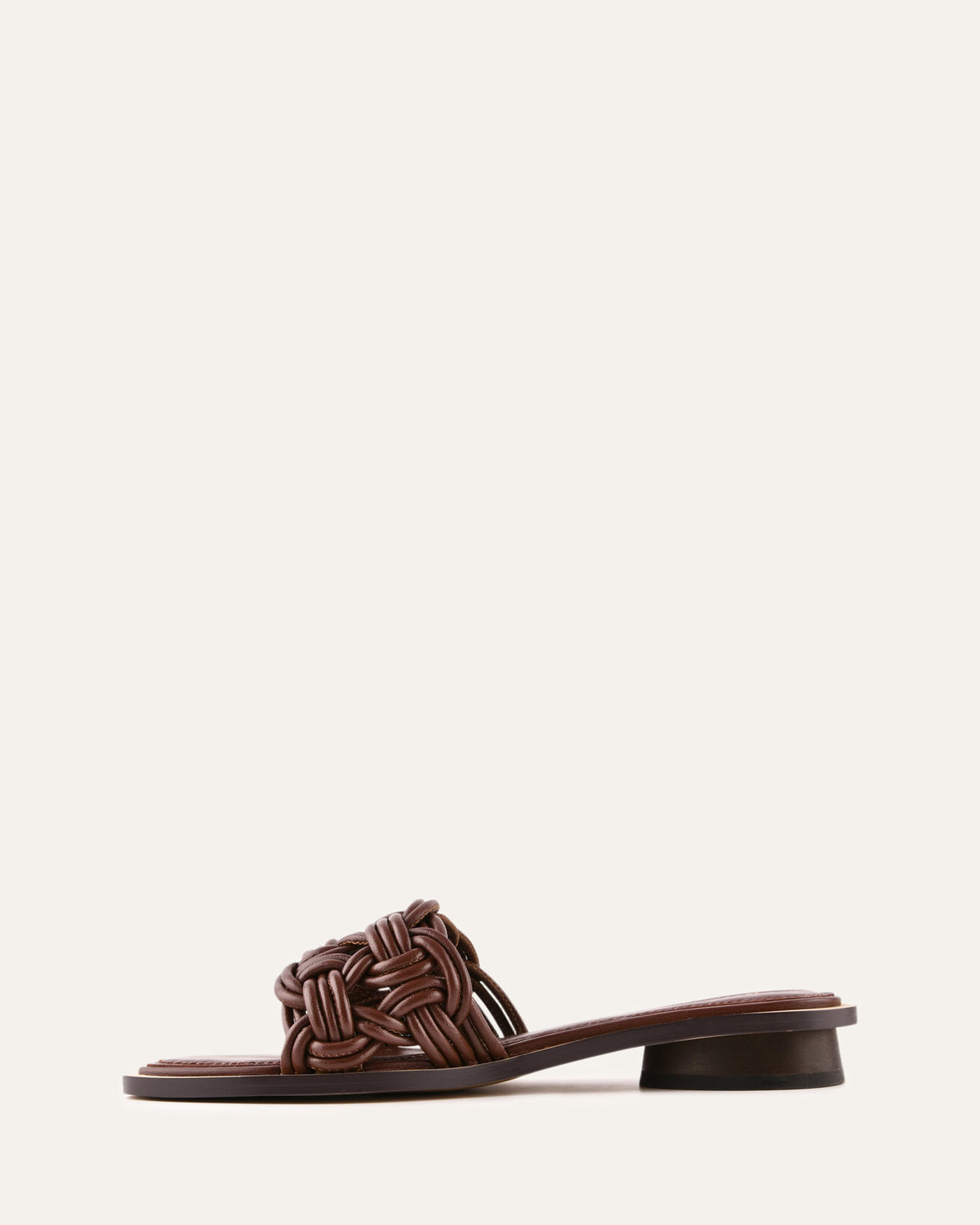 CORTA FLAT SANDALS PECAN LEATHER