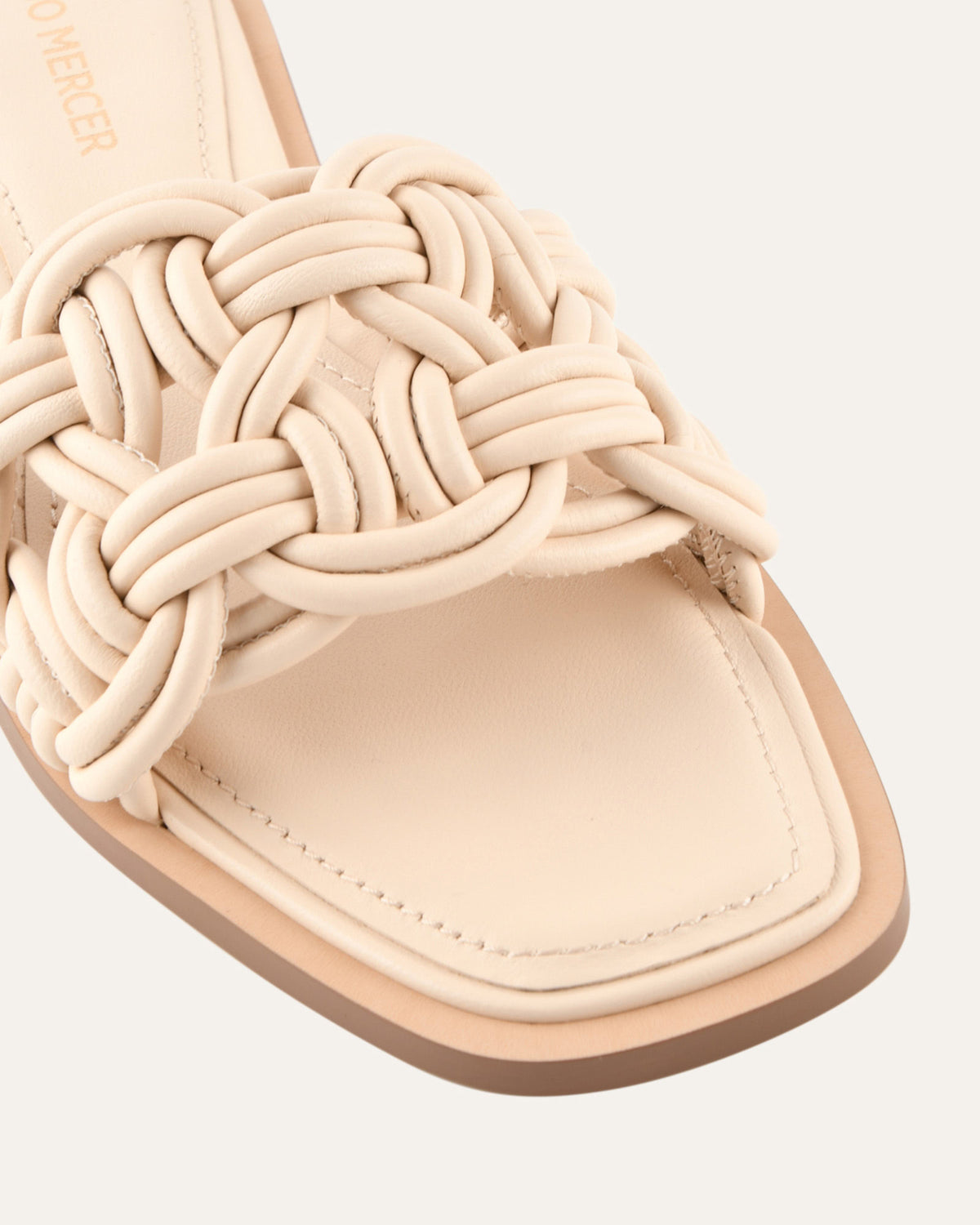 CORTA FLAT SANDALS VANILLA LEATHER