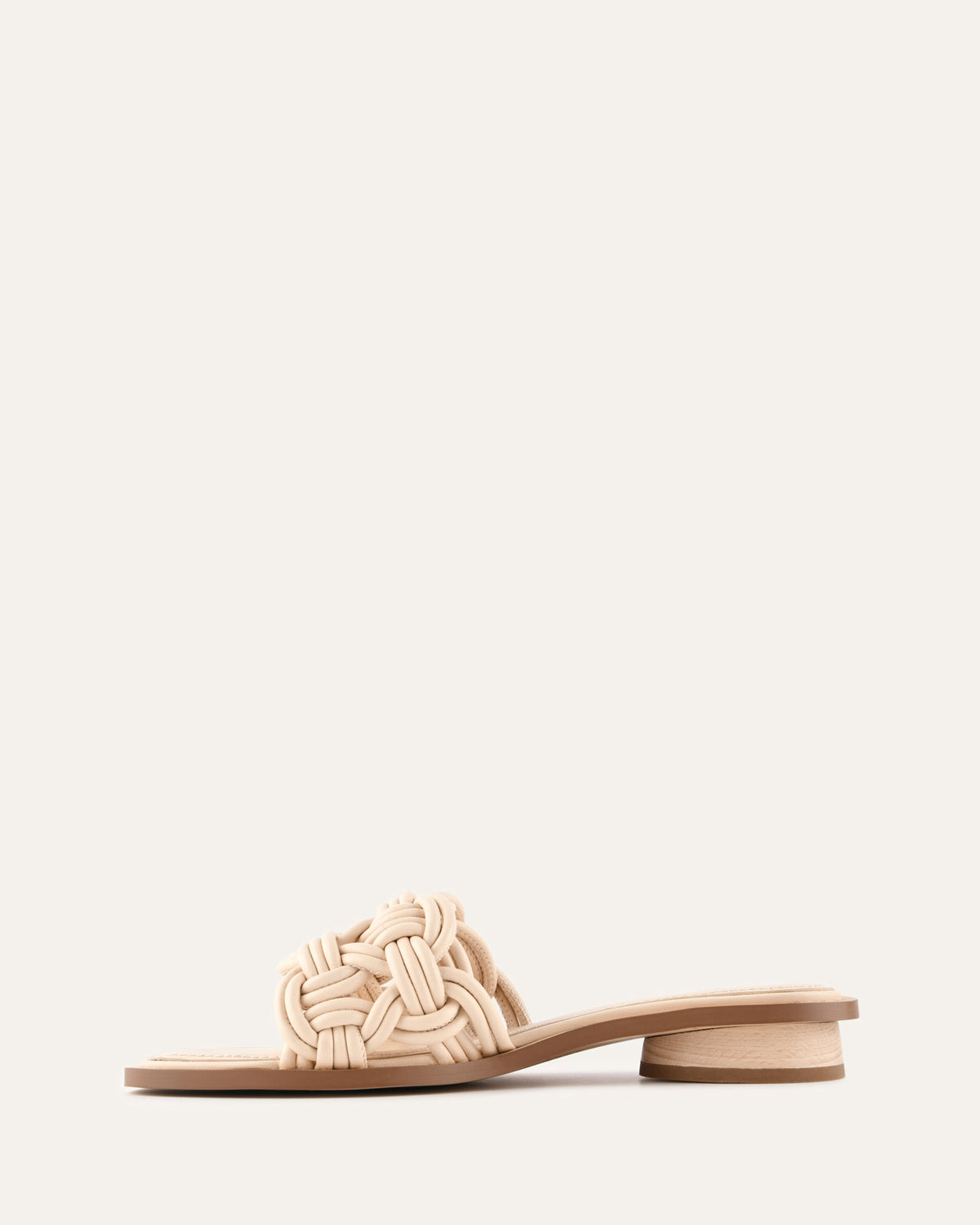 CORTA FLAT SANDALS VANILLA LEATHER