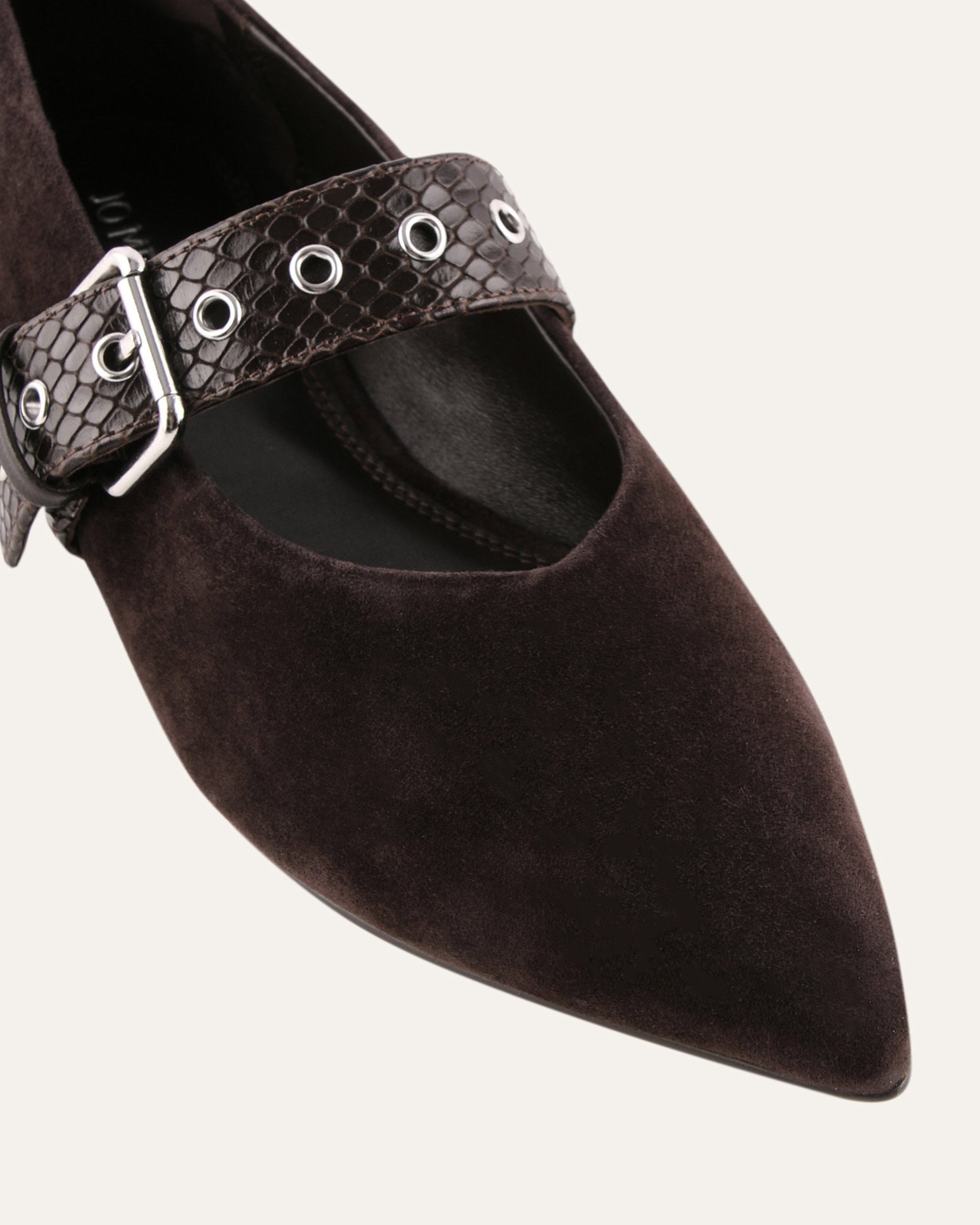 COSETTE DRESS FLATS BITTER CHOC SUEDE image