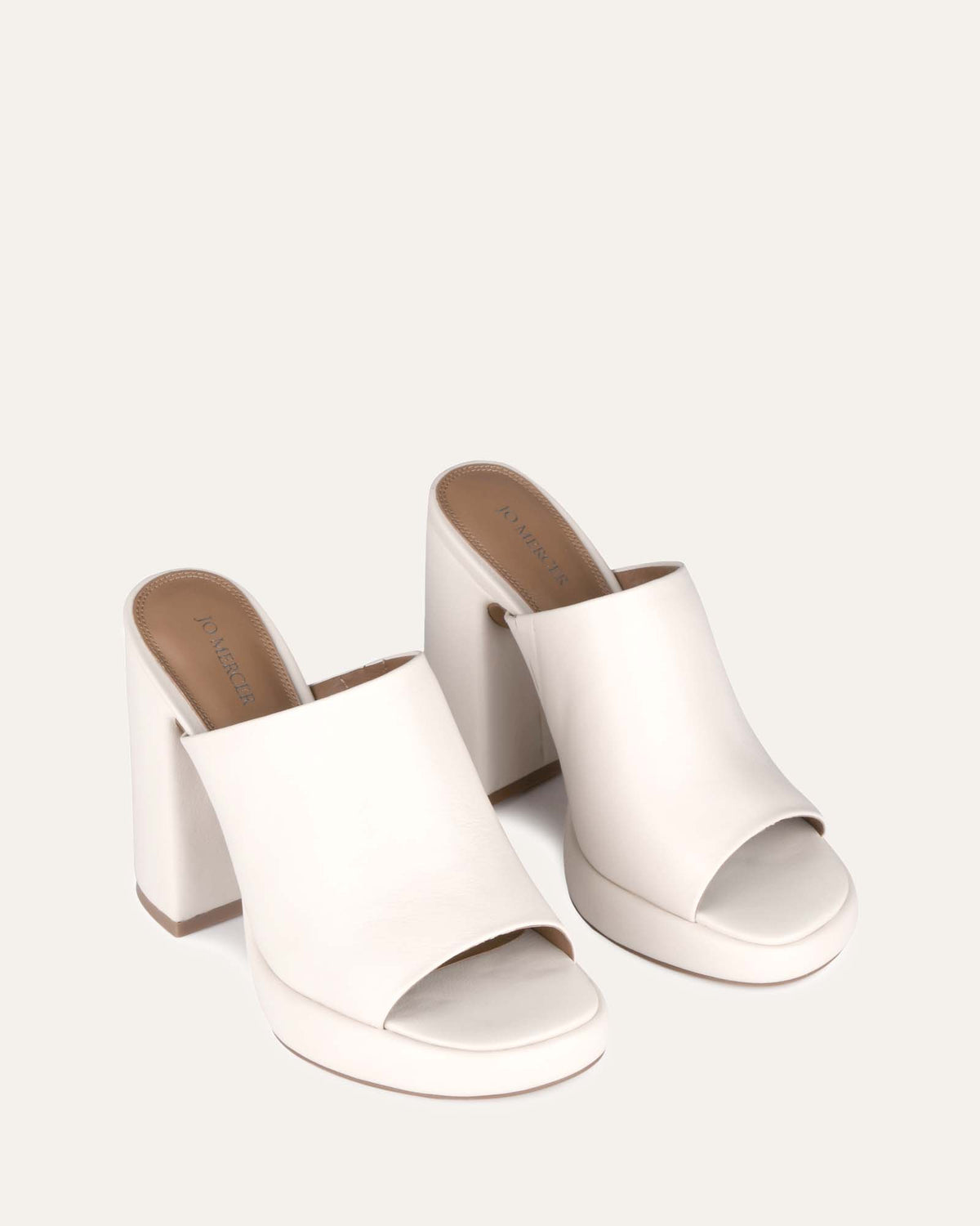 COSMO HIGH HEEL SANDALS OFF WHITE LEATHER