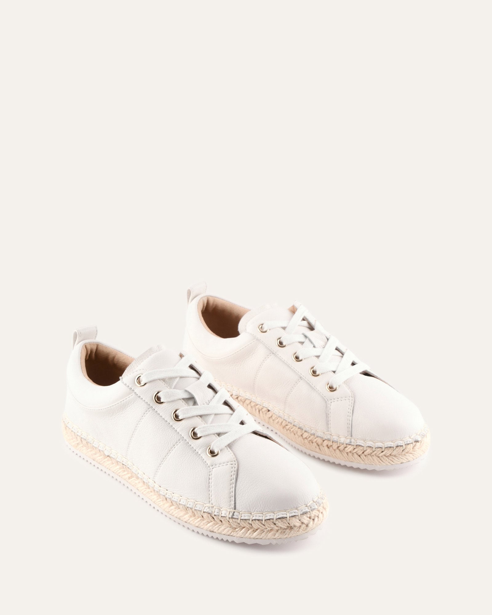 COVE ESPADRILLE SNEAKERS WHITE LEATHER image