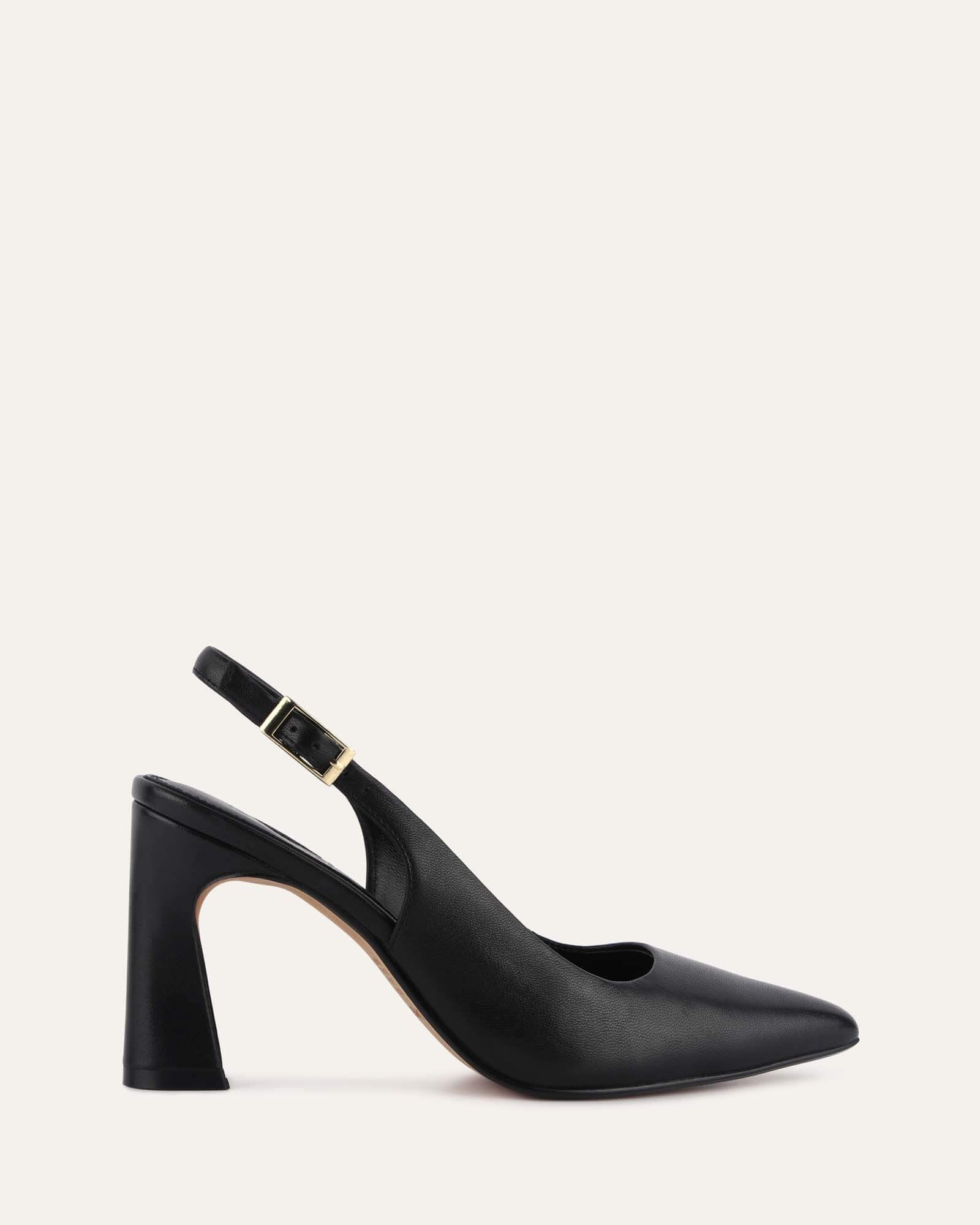 Shoeberry Women's Onante Black Transparent Heeled Shoes - Trendyol