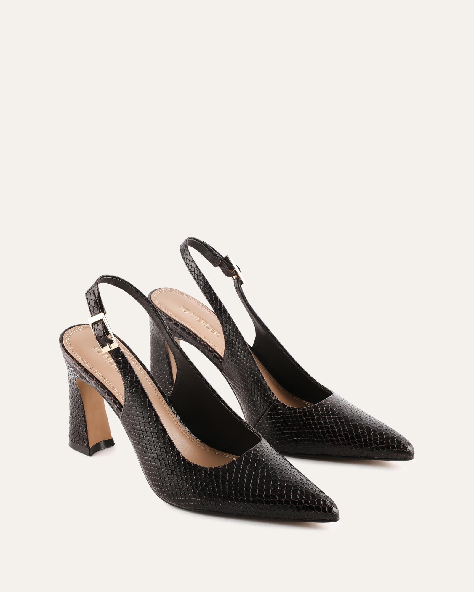 DANICA HIGH HEELS CHOCOLATE SNAKE PRINT image