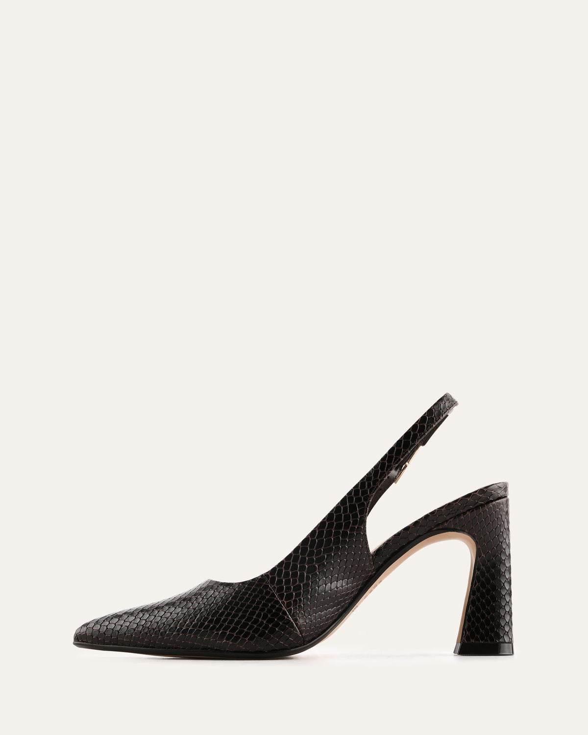 DANICA HIGH HEELS CHOCOLATE SNAKE PRINT