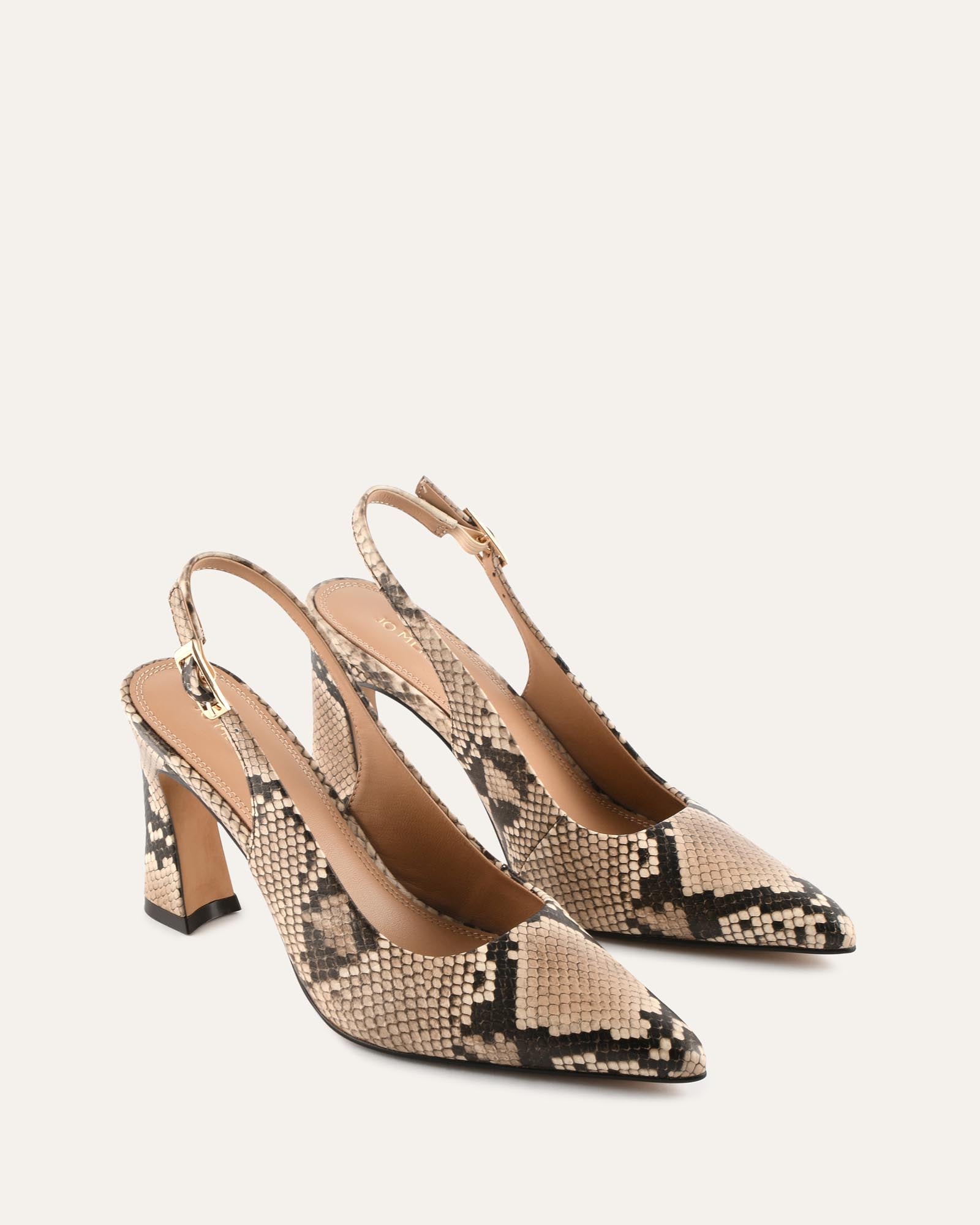 DANICA HIGH HEELS BEIGE SNAKE PRINT