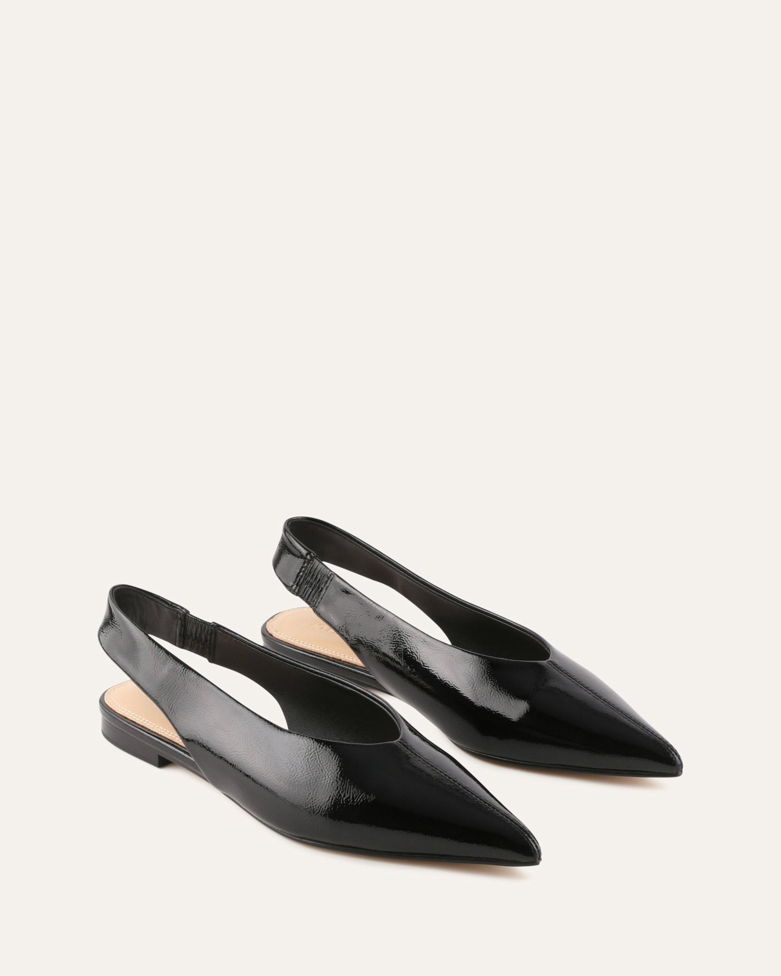 DAPHNE DRESS FLATS BLACK CRINKLE PATENT image