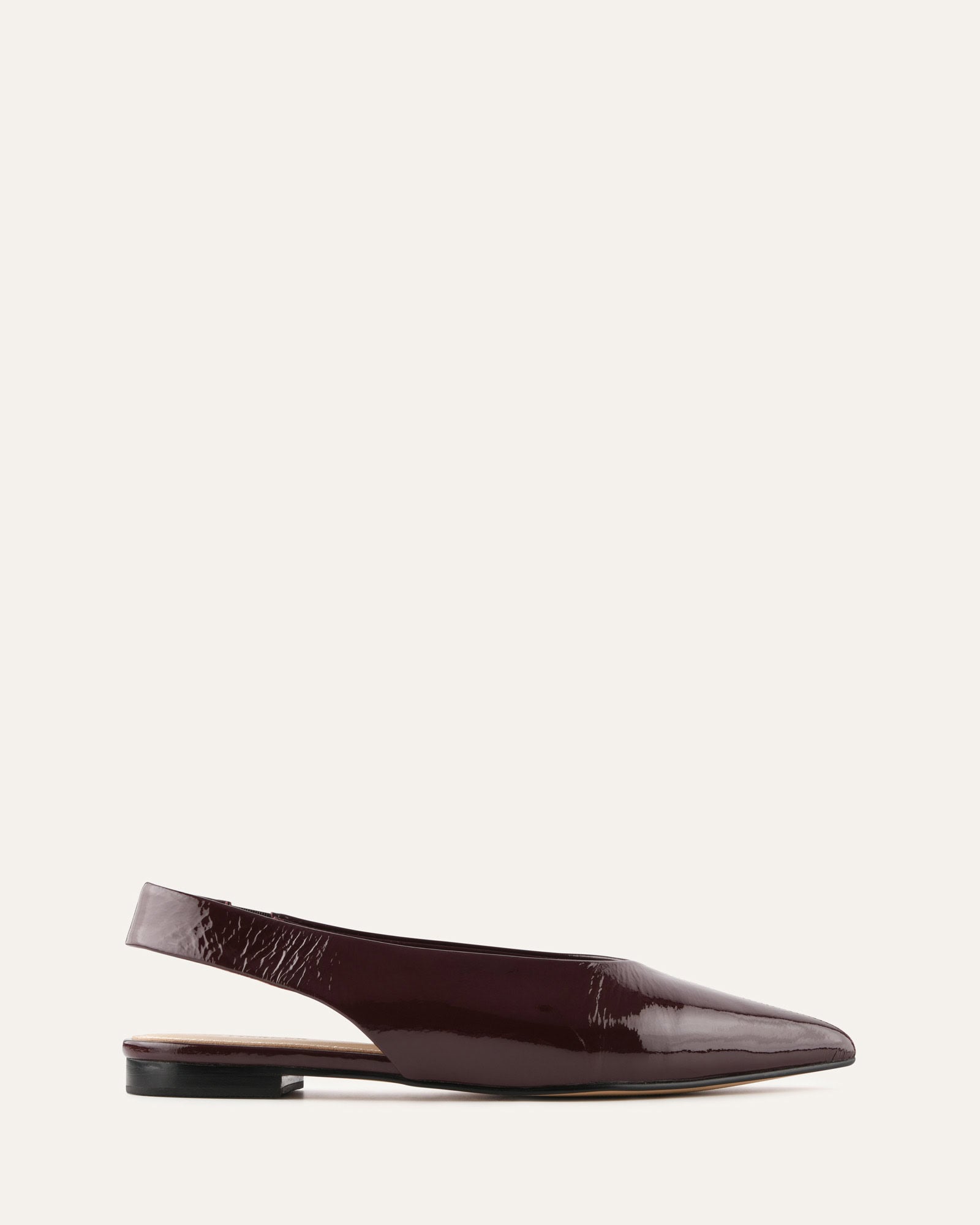 DAPHNE DRESS FLATS MERLOT CRINKLE PATENT image