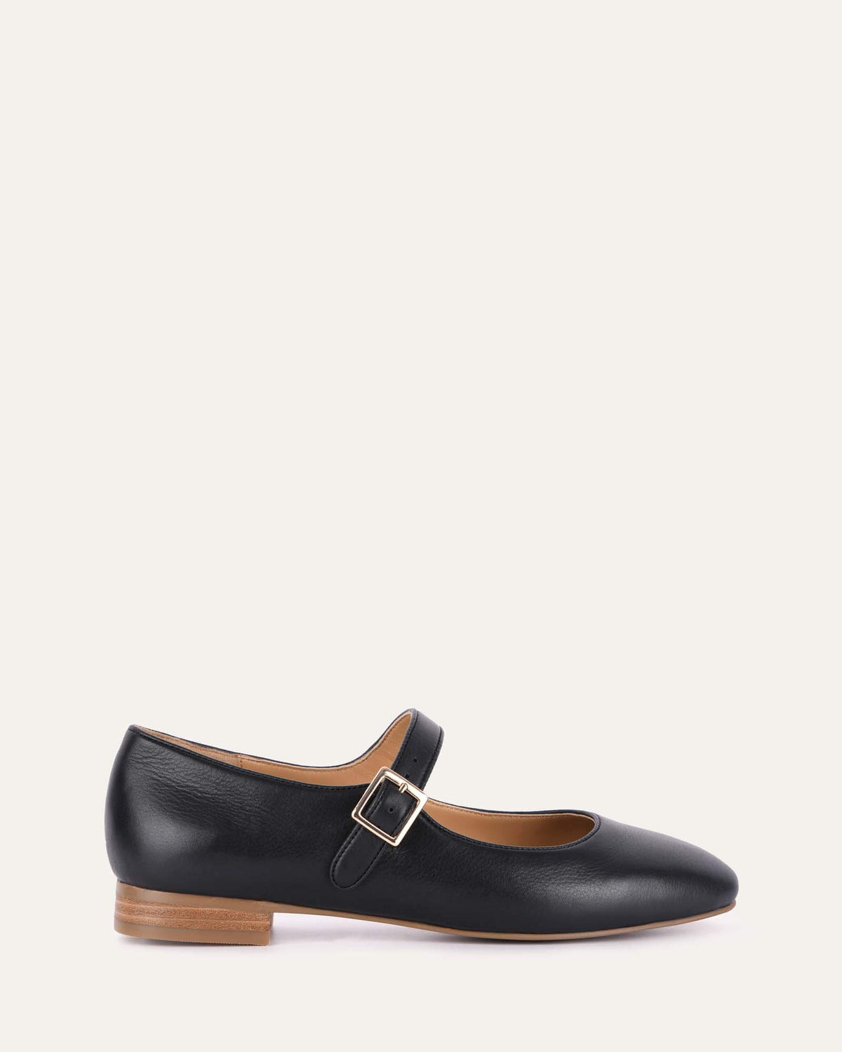 DARCY CASUAL FLATS BLACK LEATHER