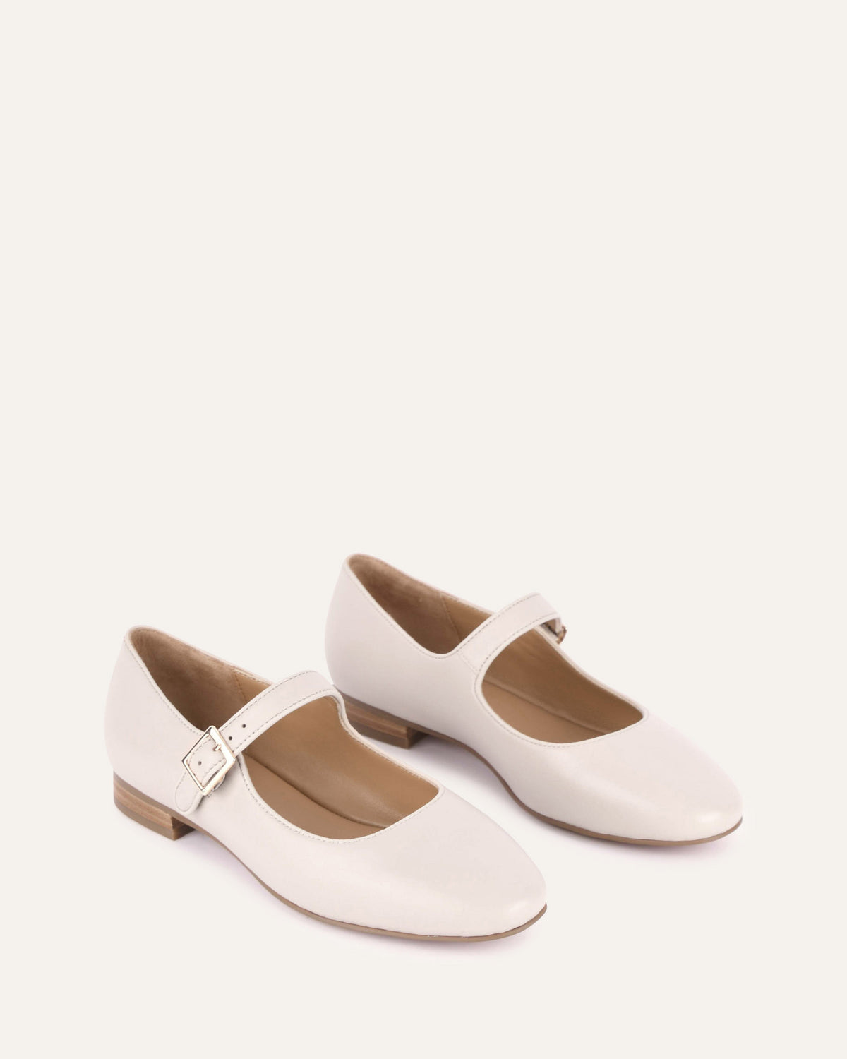 DARCY CASUAL FLATS BONE LEATHER