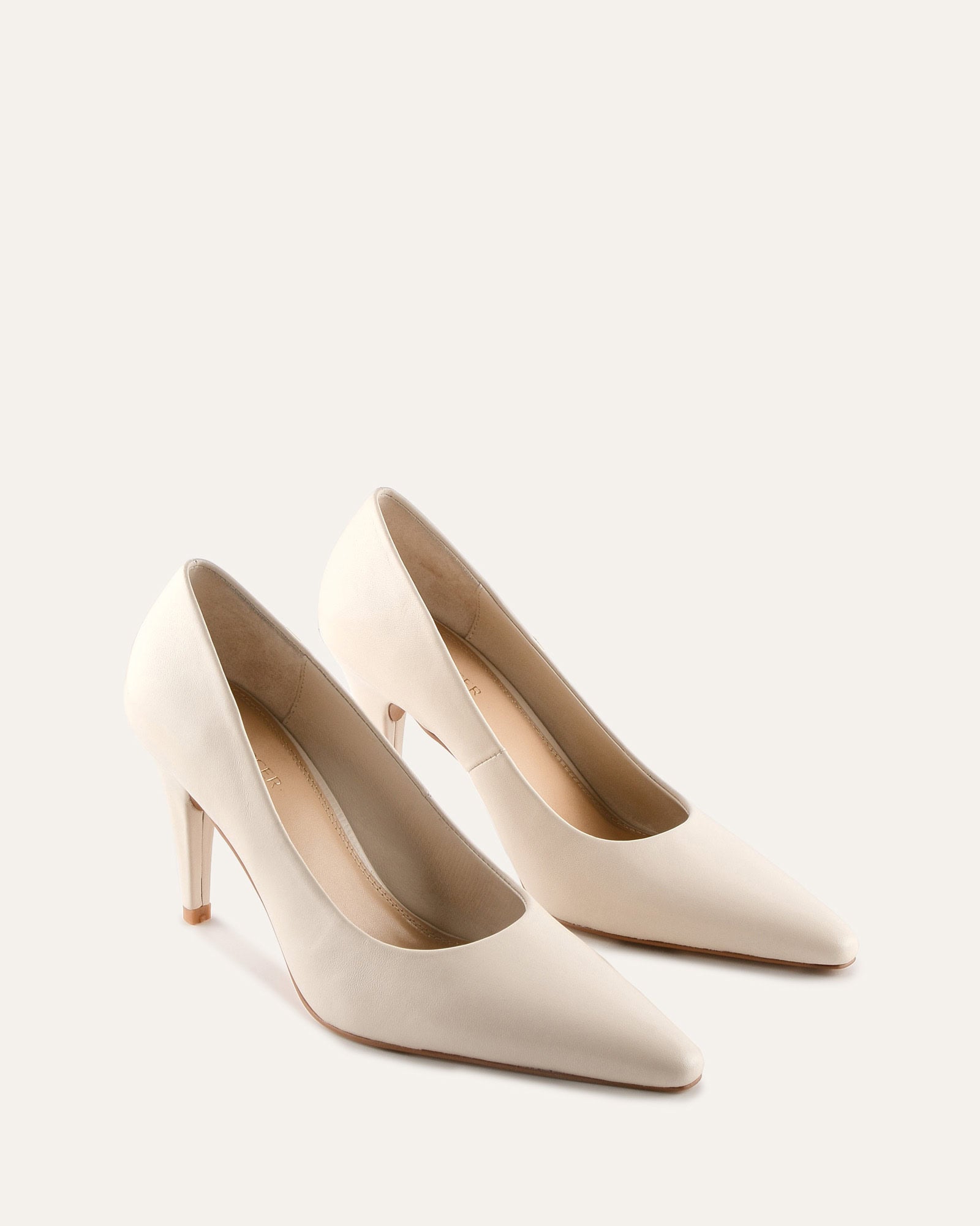 DASH HIGH HEELS OFF WHITE LEATHER image