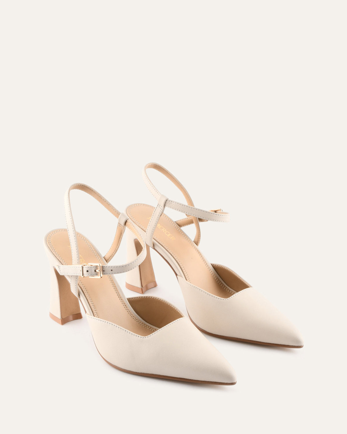 DAWN HIGH HEELS OFF WHITE LEATHER