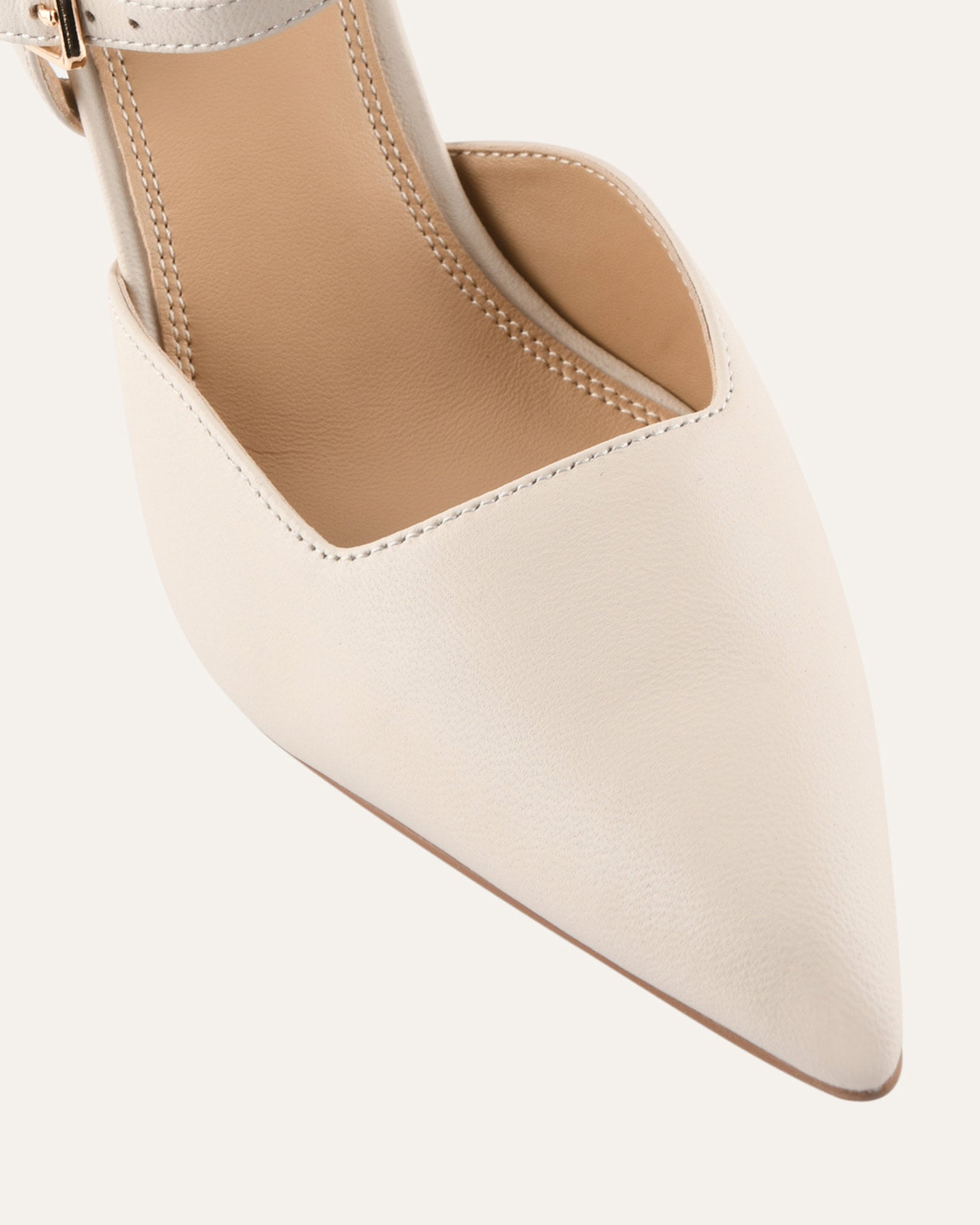 DAWN HIGH HEELS OFF WHITE LEATHER image