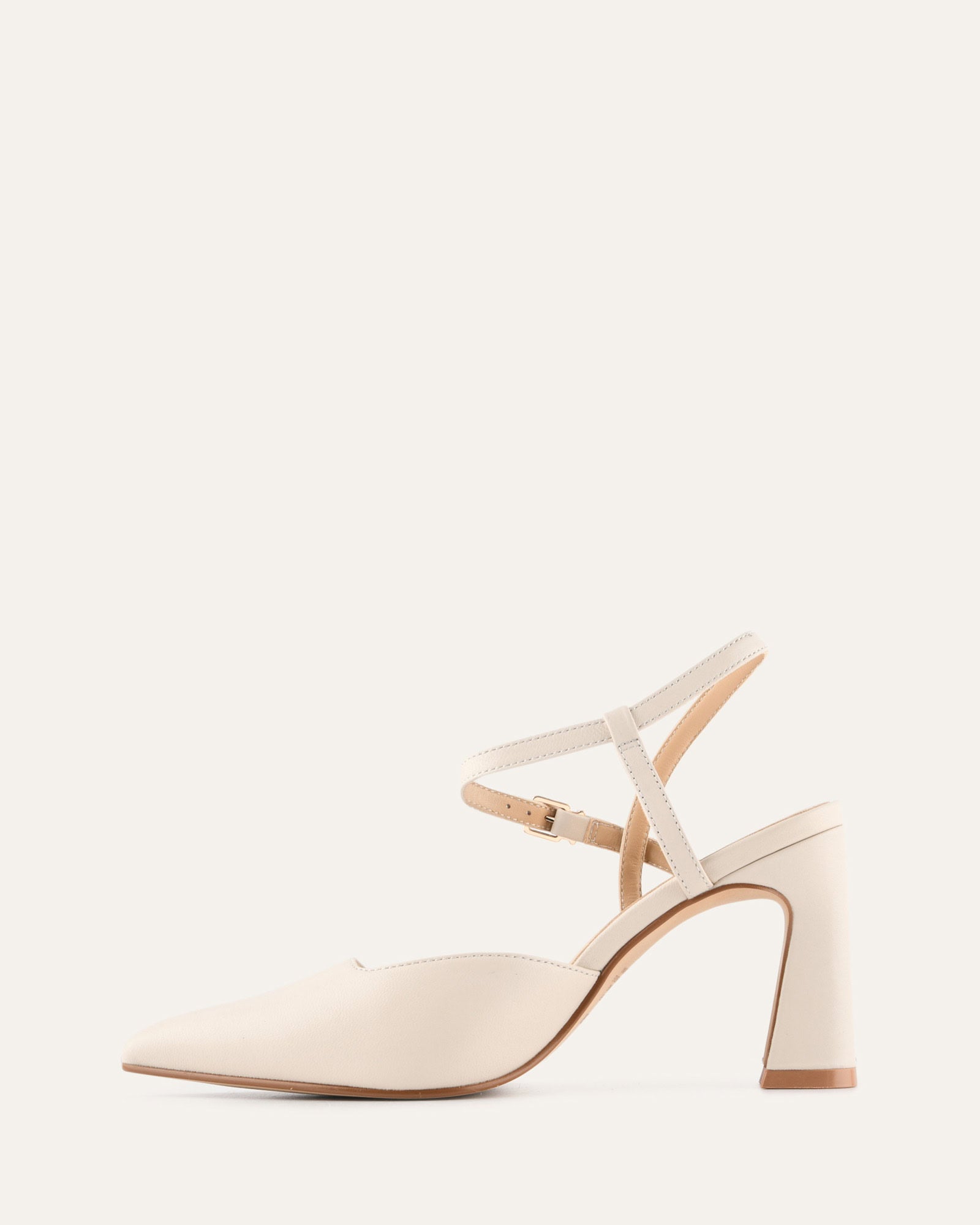 DAWN HIGH HEELS OFF WHITE LEATHER image