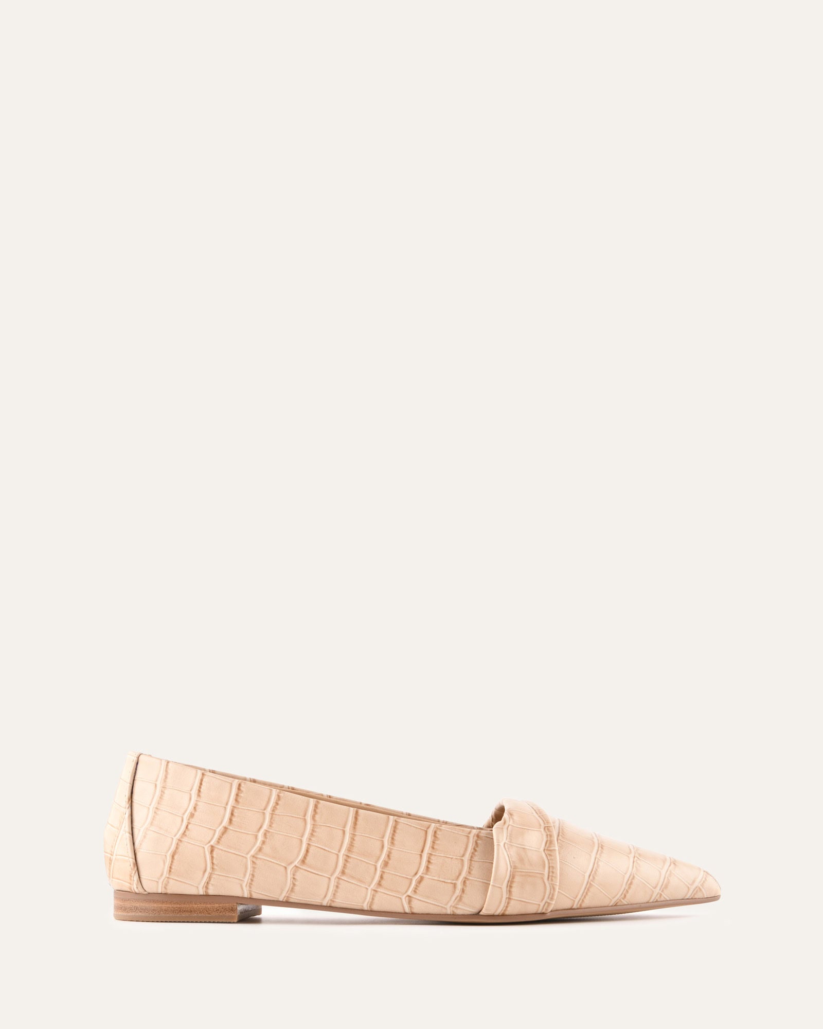 DEMETRI DRESS FLATS BEIGE CROC image