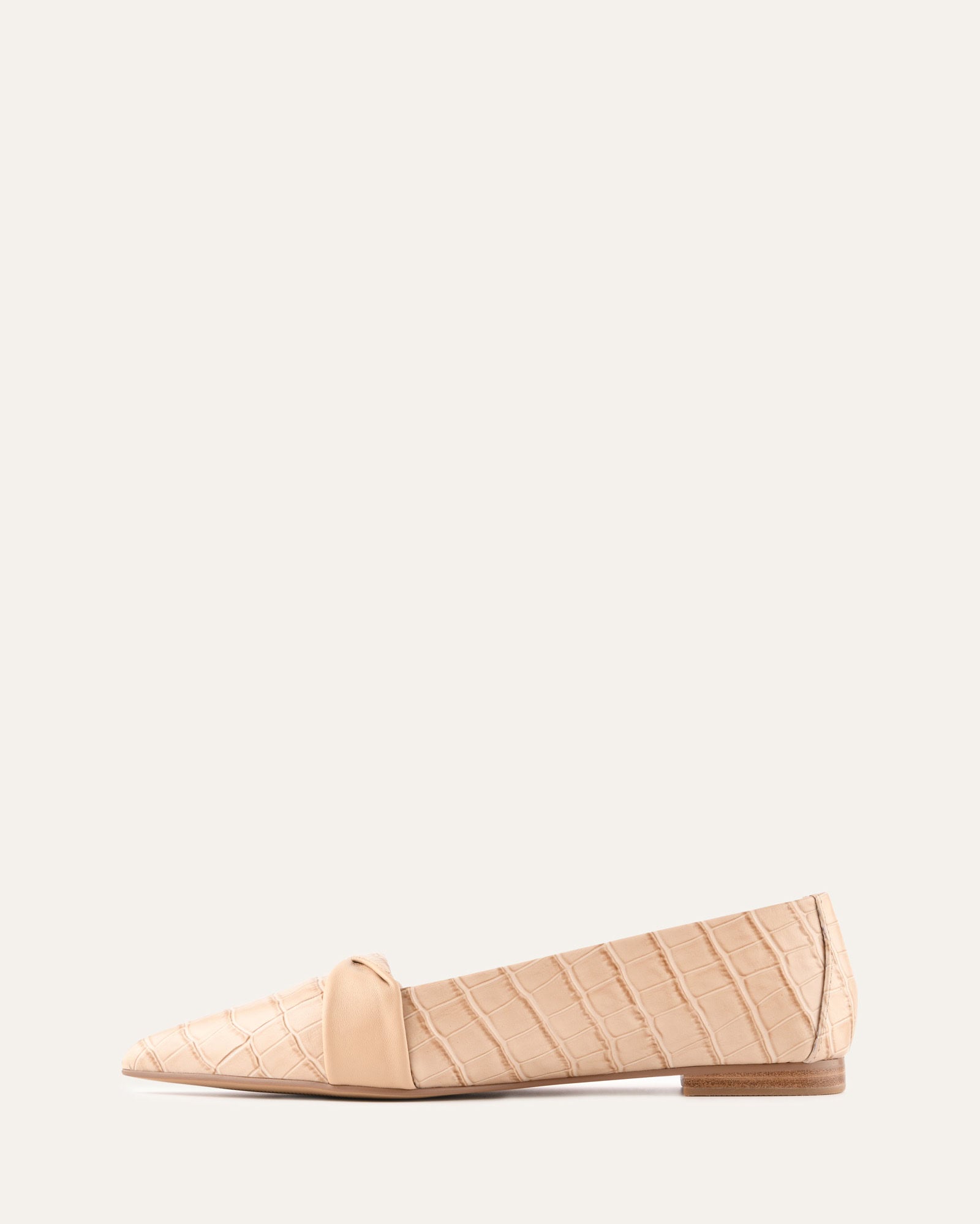 DEMETRI DRESS FLATS BEIGE CROC image