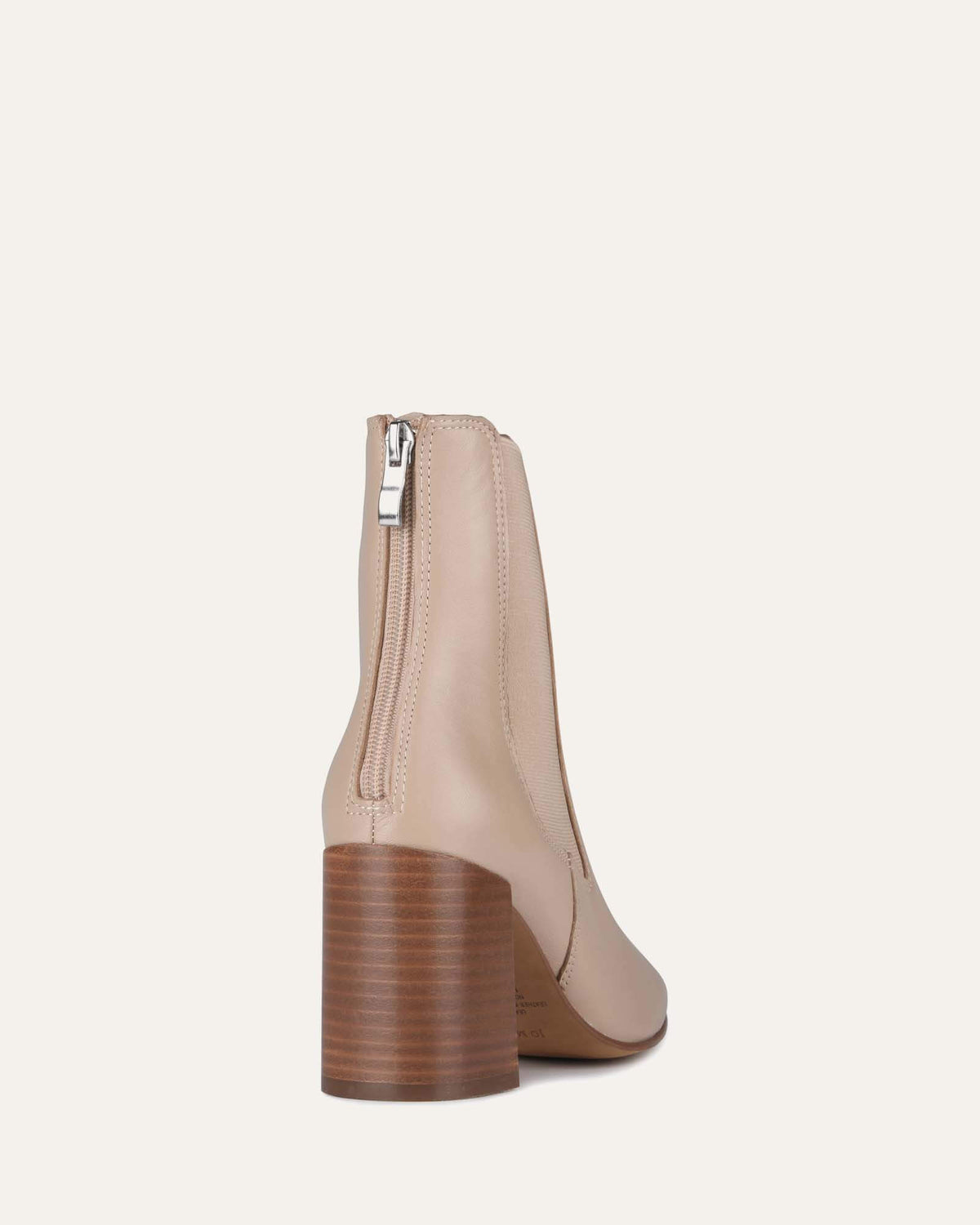 DIAMOND MID ANKLE BOOTS BEIGE LEATHER