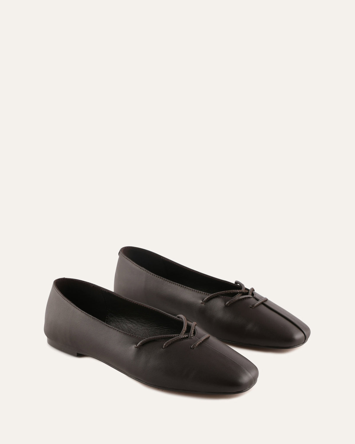 Pair of brown flats