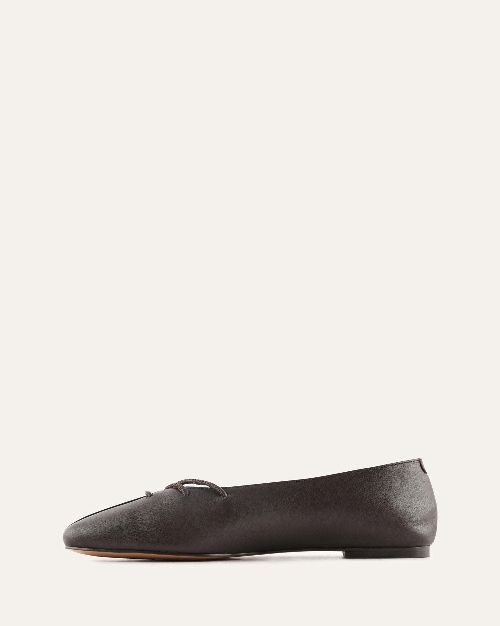 DIONE DRESS FLATS BITTER CHOC LEATHER image