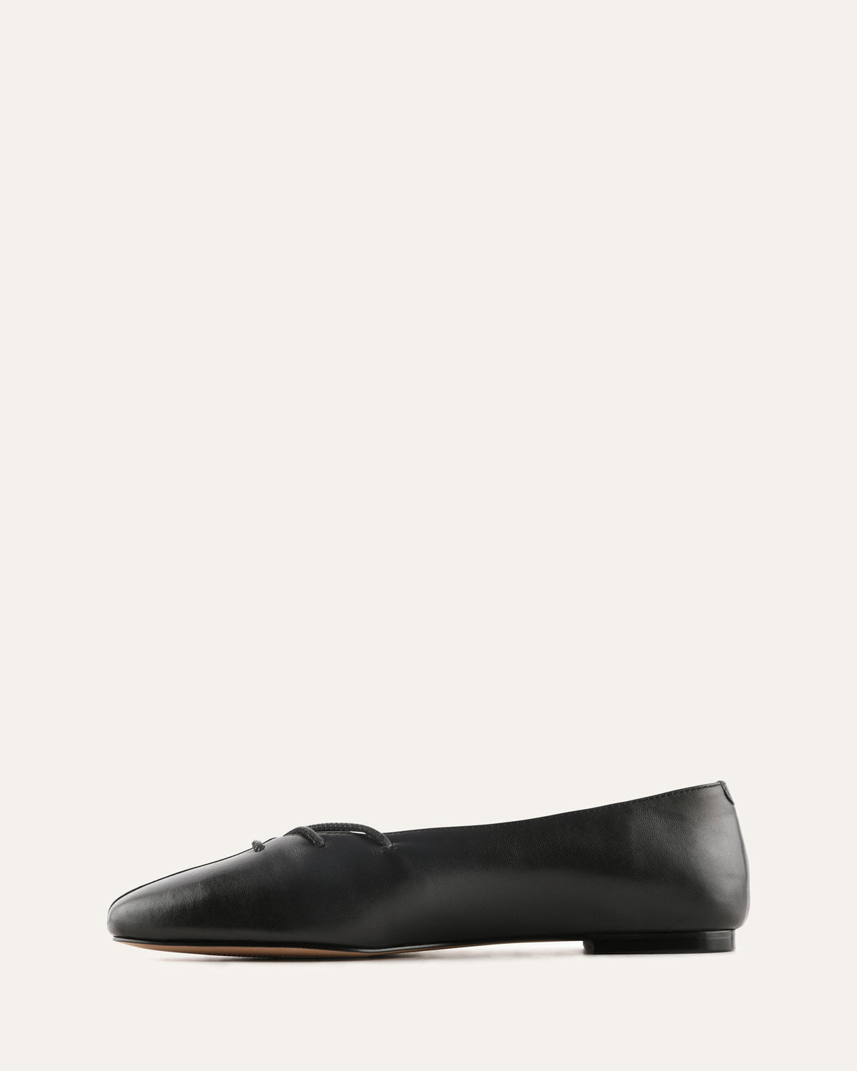DIONE DRESS FLATS BLACK LEATHER