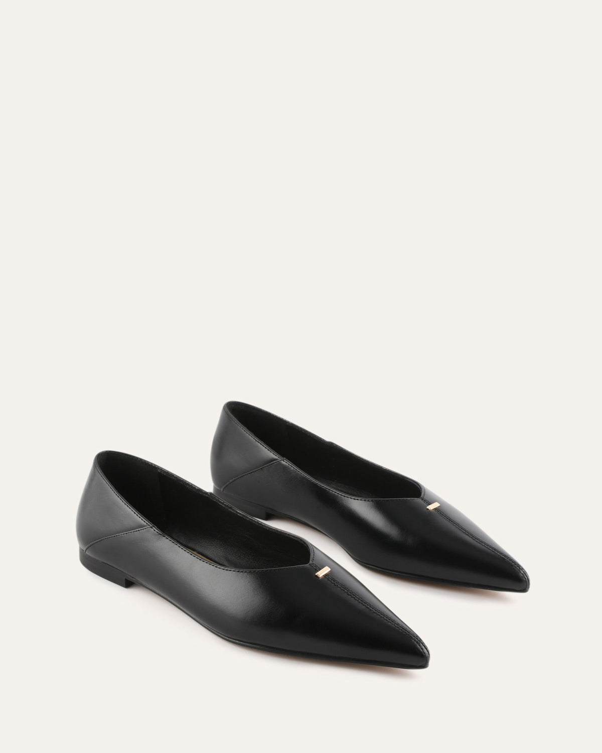 DIXON BALLET FLATS BLACK LEATHER