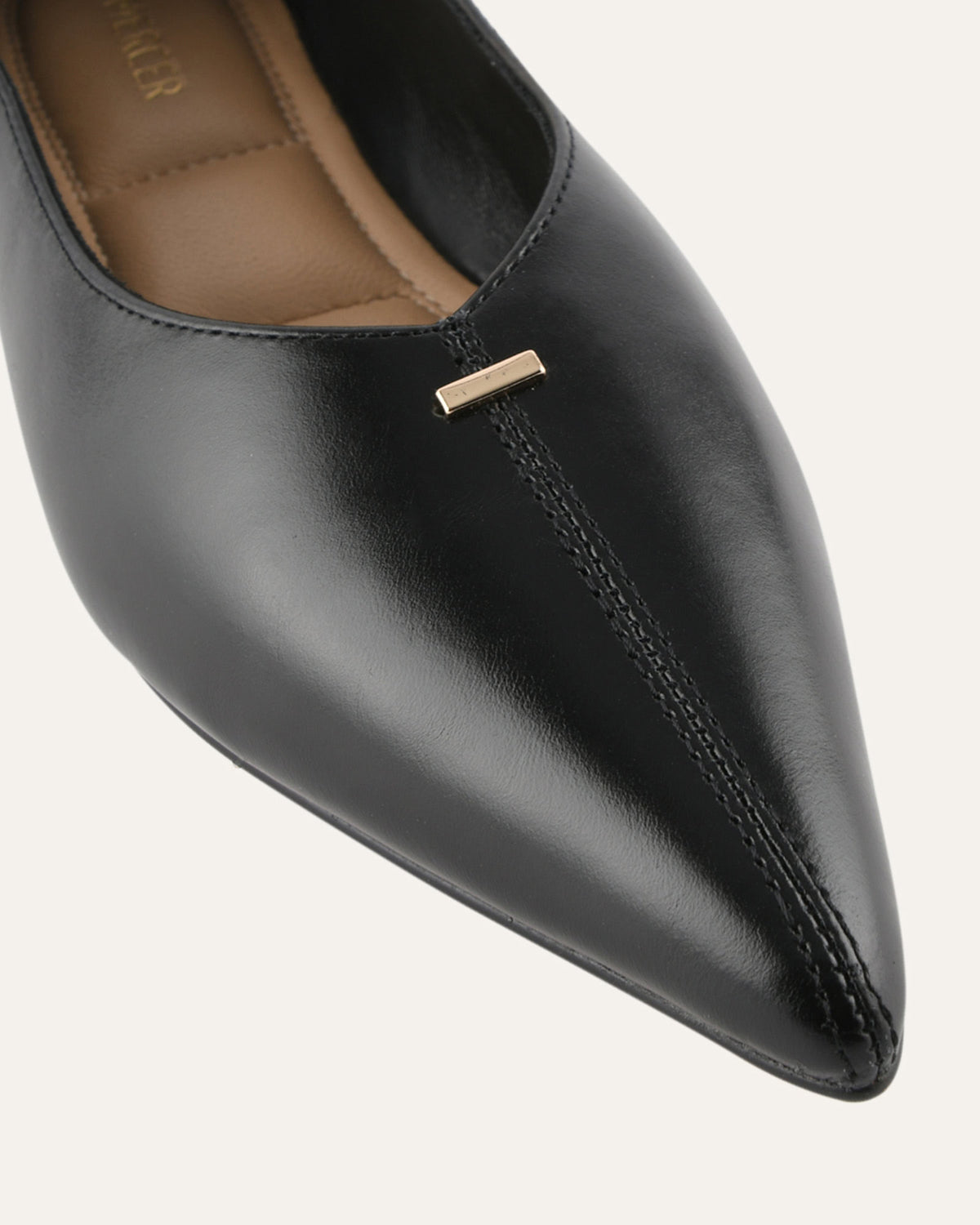 DIXON BALLET FLATS BLACK LEATHER