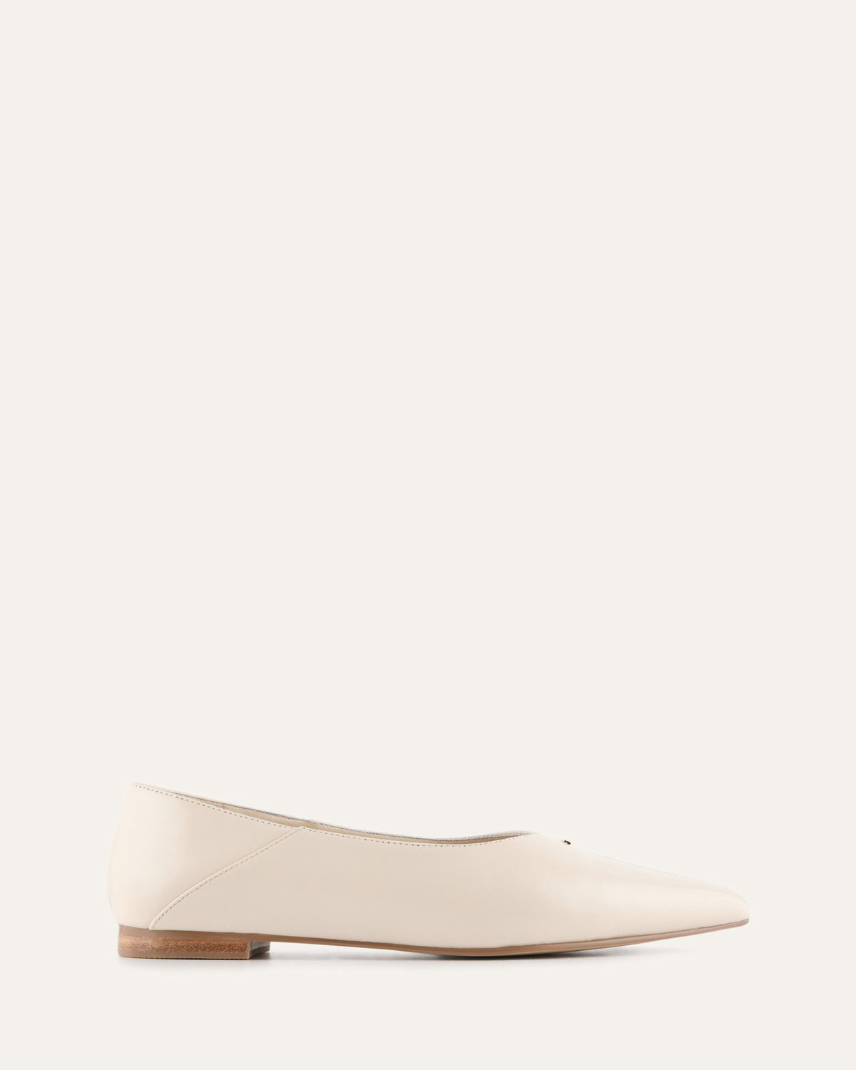 DIXON BALLET FLATS OFF WHITE LEATHER