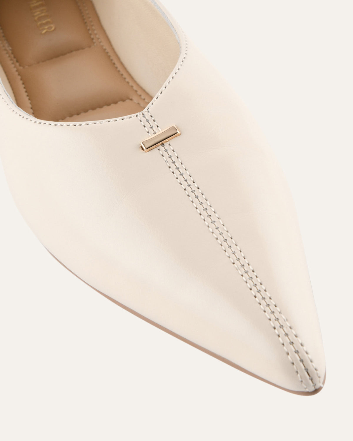 DIXON BALLET FLATS OFF WHITE LEATHER
