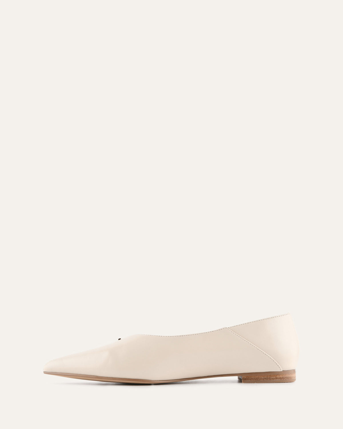 DIXON BALLET FLATS OFF WHITE LEATHER