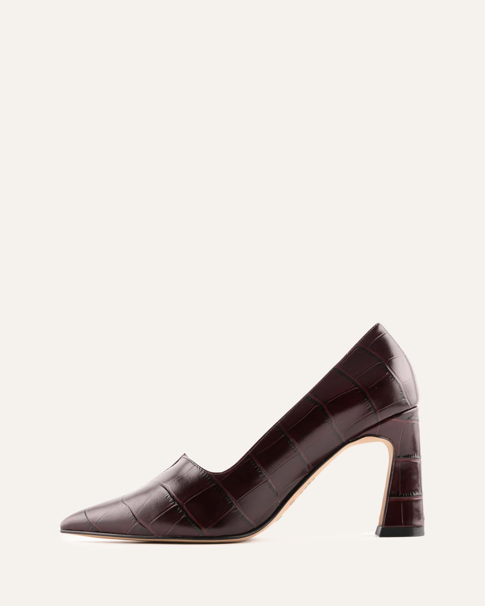 DOMINIQUE HIGH HEELS MAHOGANY CROC image