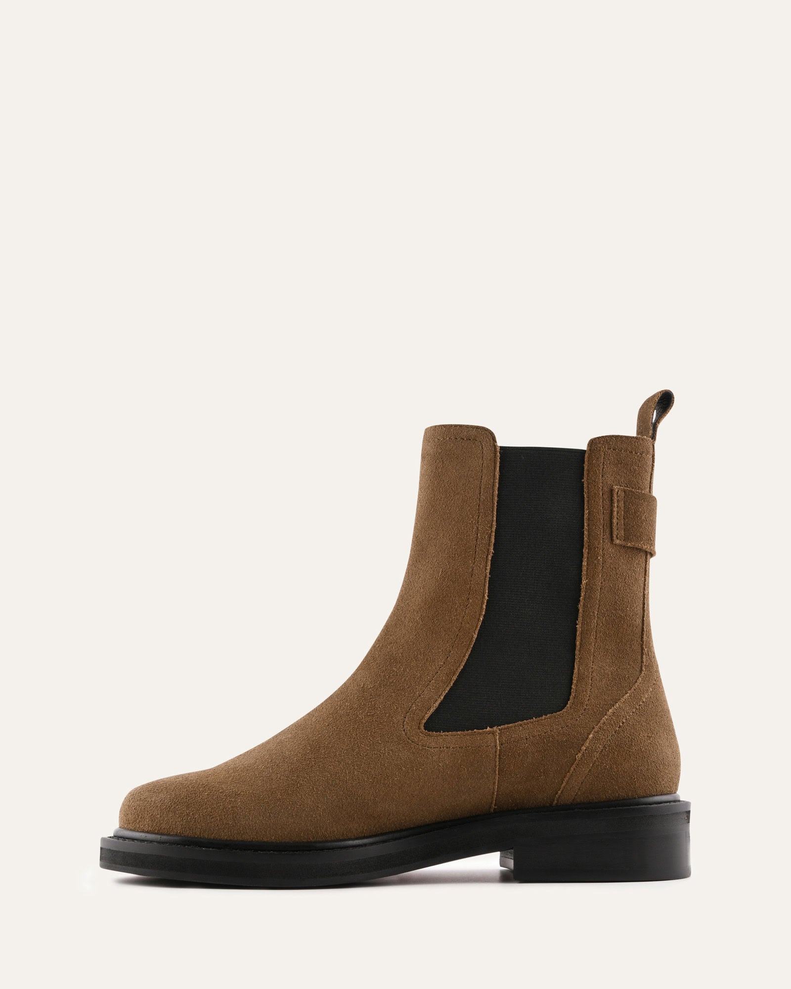 DORIAN FLAT ANKLE BOOTS BARK SUEDE image