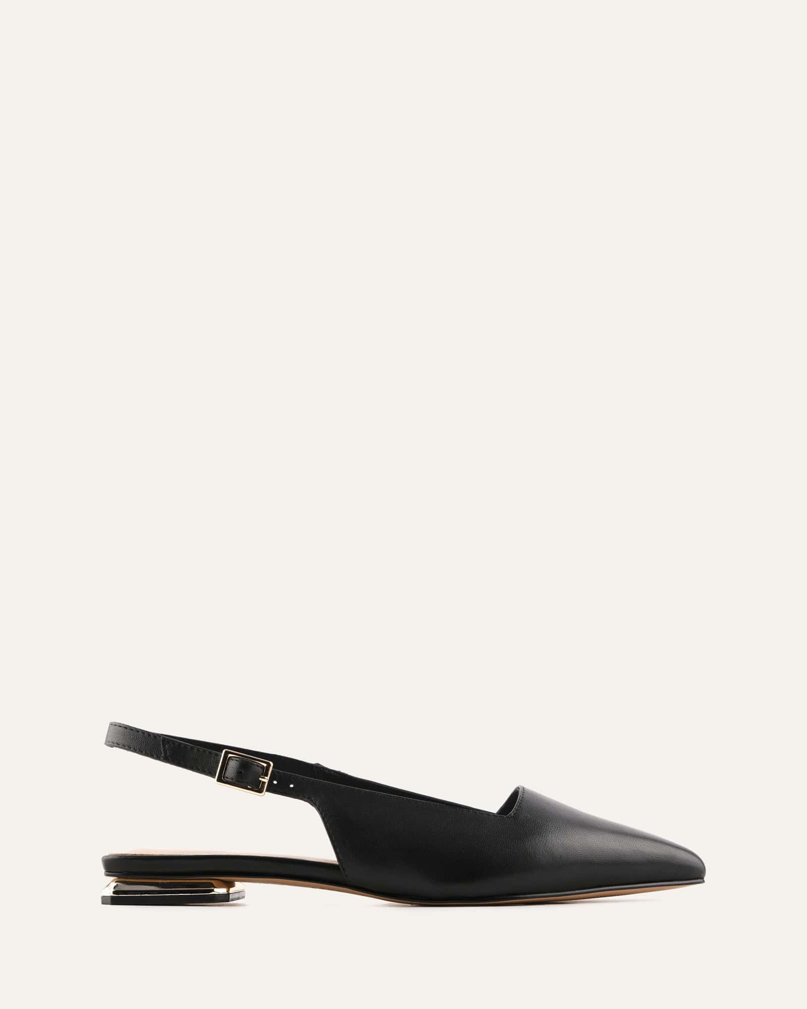 ECLIPSE DRESS FLATS BLACK LEATHER image