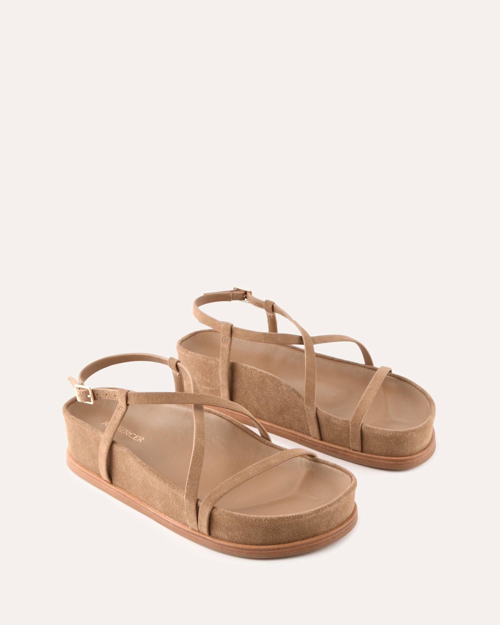 ELK FLAT SANDALS LATTE SUEDE image