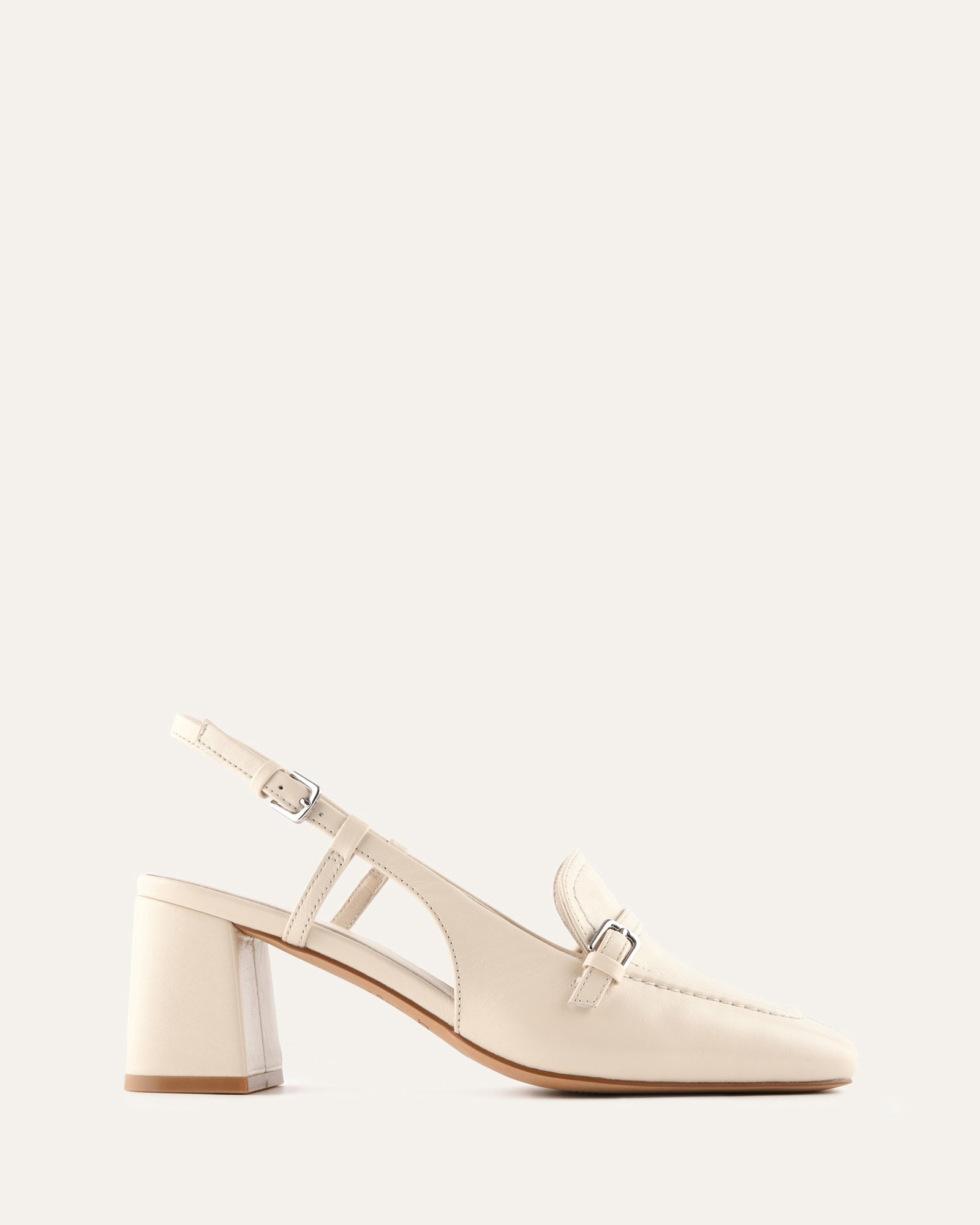 ELLERY MID HEELS OFF WHITE LEATHER image