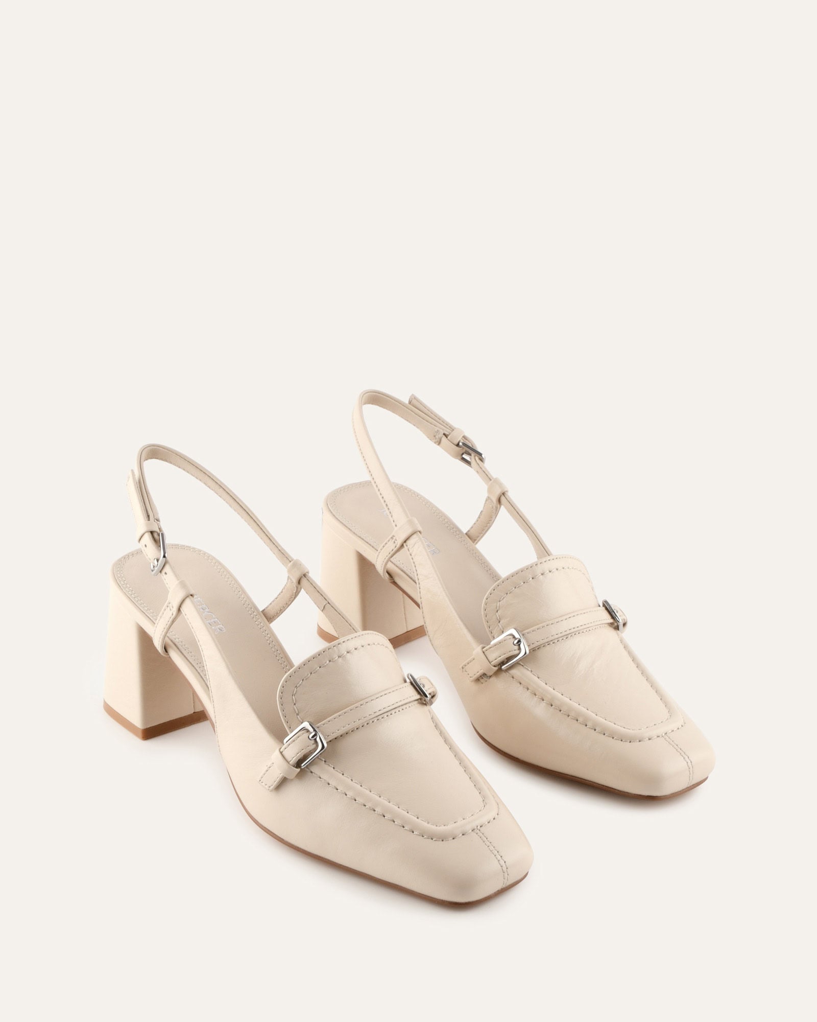 ELLERY MID HEELS OFF WHITE LEATHER image