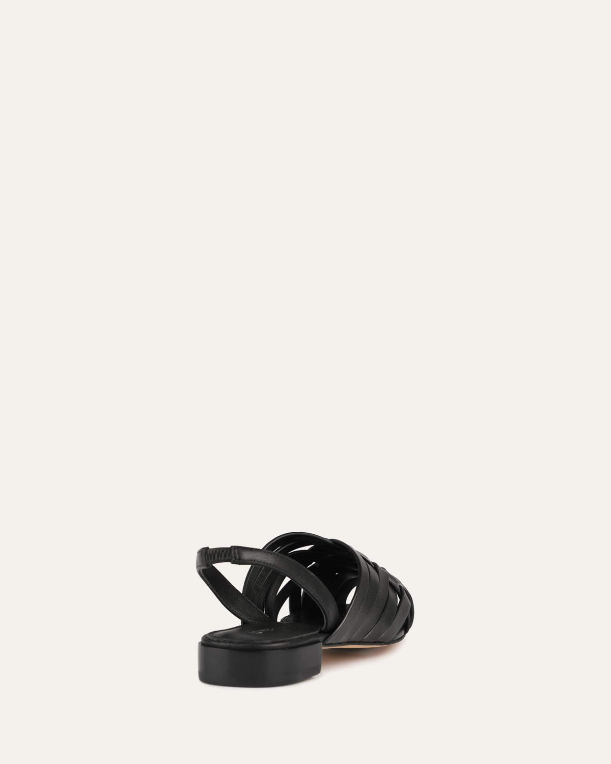 ELLIE CASUAL FLATS BLACK LEATHER